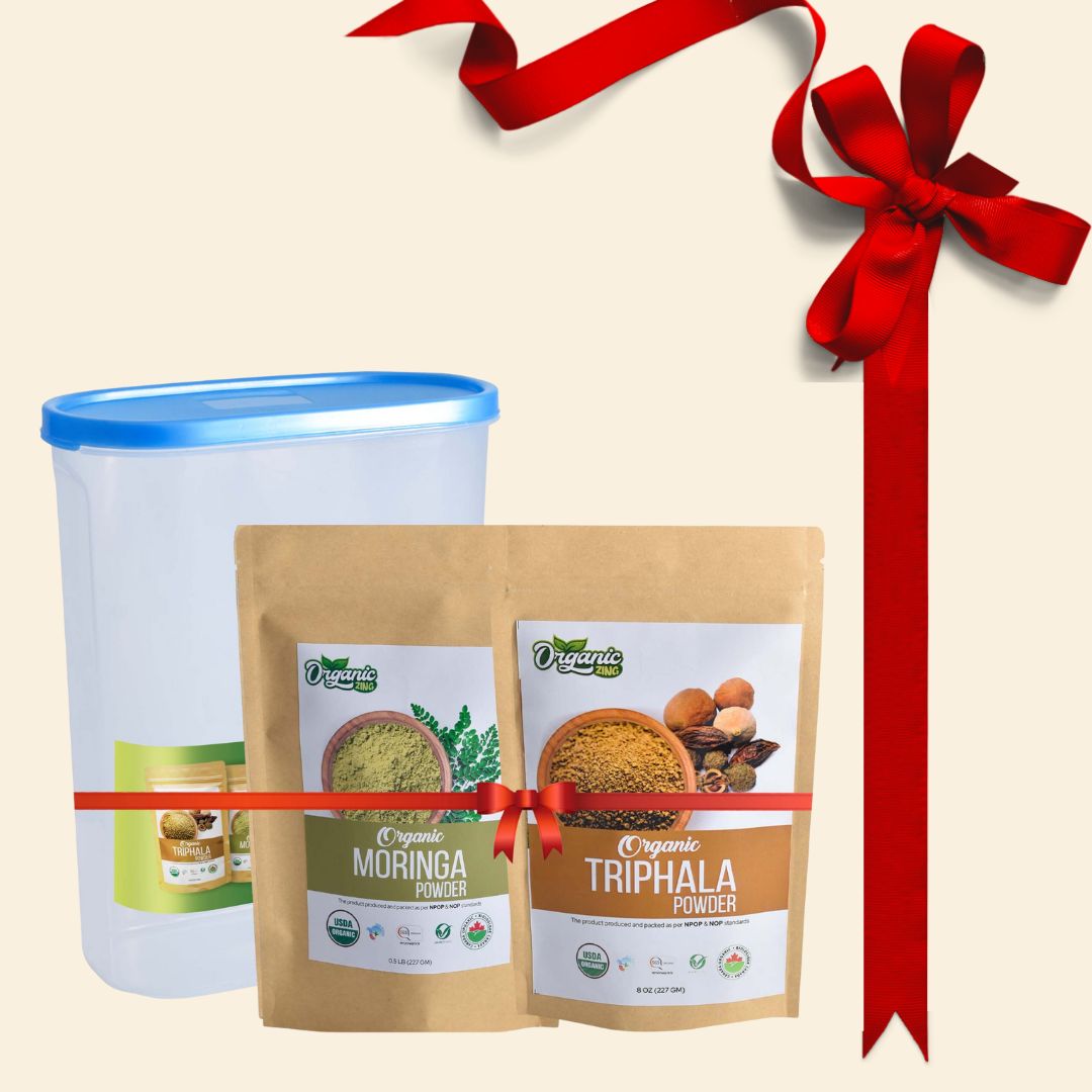 Organiczing Combo Kit Organiczing Combo Kit Organic Triphala Powder and Moringa Powder Gift Combo With Attractive Jar