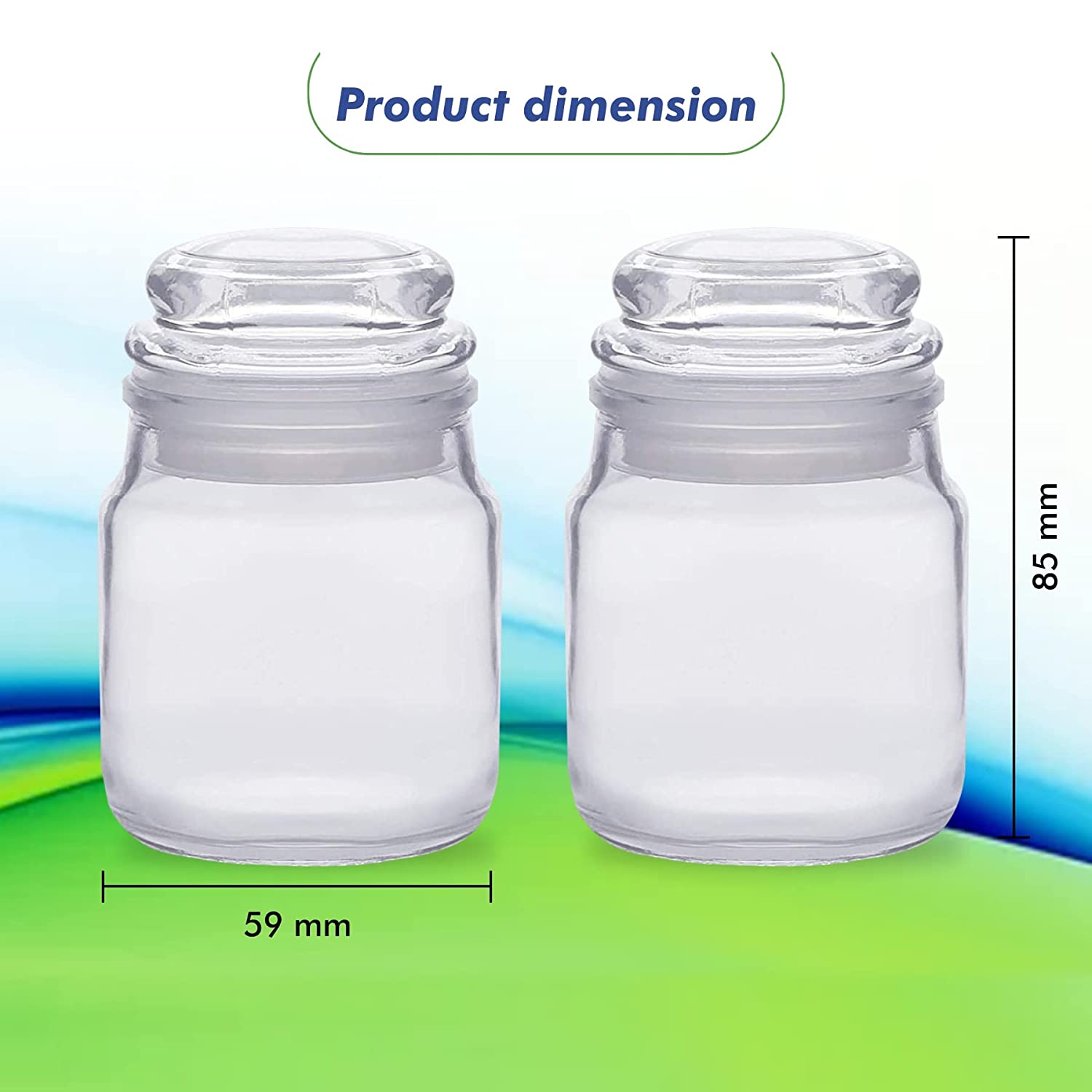 Shoprythm Packaging,Cosmetic Jar Transparent glass jar with airtight lid