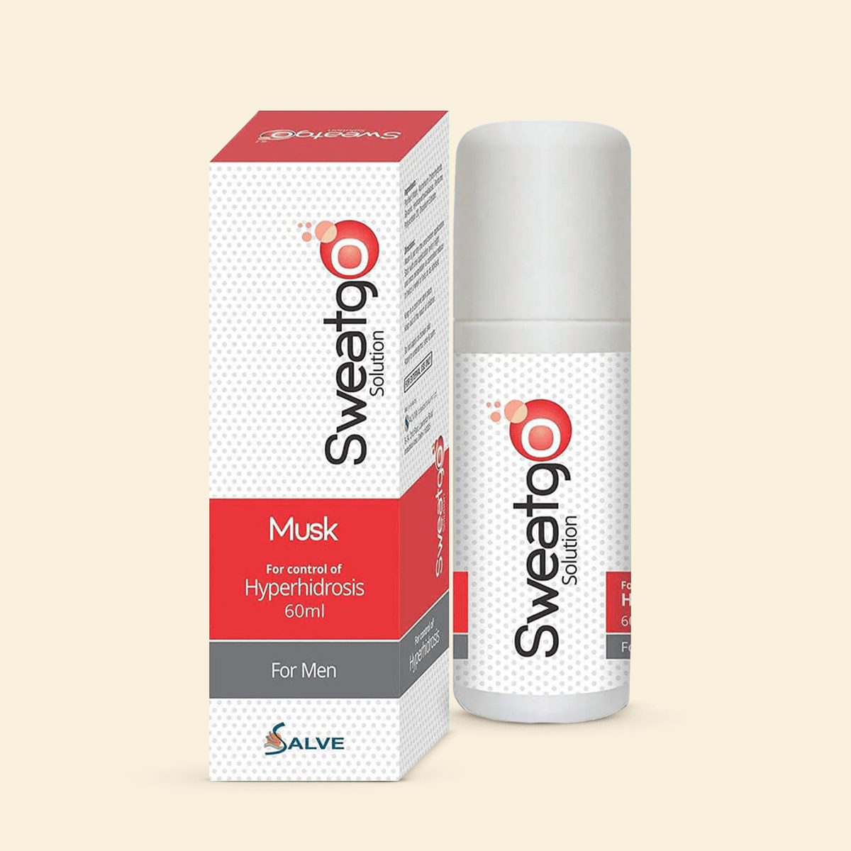 shoprythmindia Sweatgo Pack of 1 Salve Sweatgo Anti perspirant Hyperhidrosis Sweat Free For Men in Exclusive Fragrance -Musk 60ml