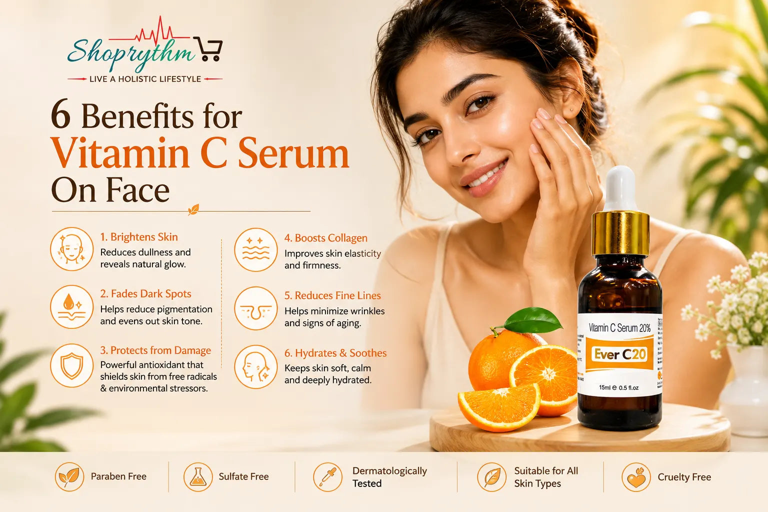 6 Benefits of Vitamin C Serum for Glowing Skin