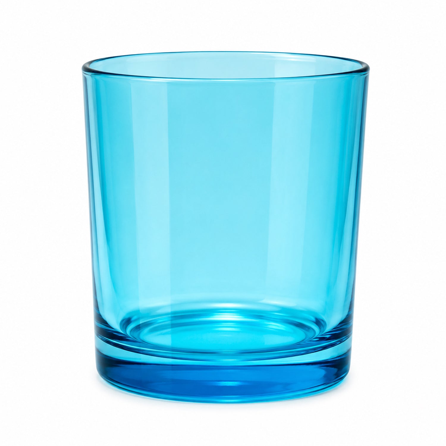 Blue glass candle jar