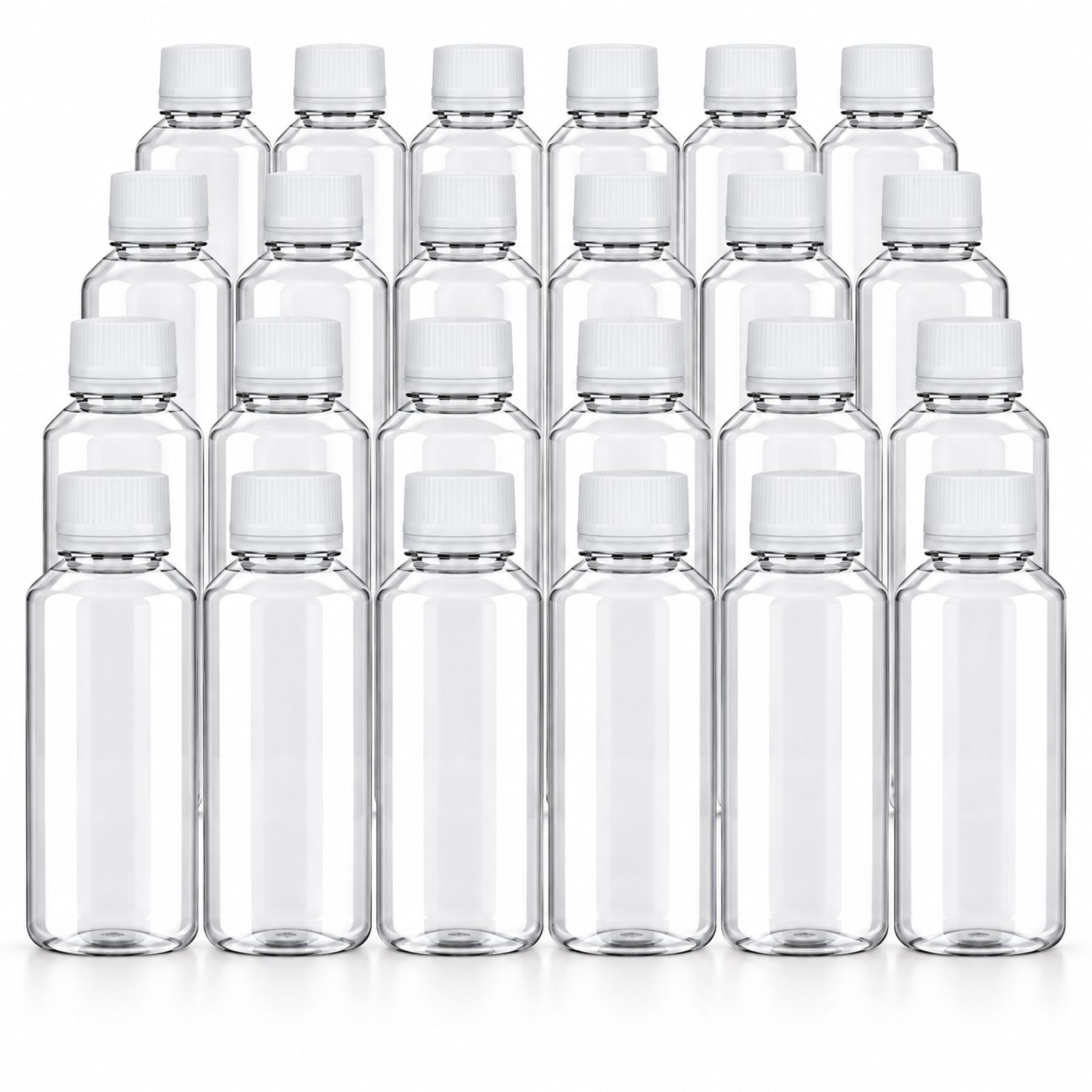 CLEAR PET BOTTLE WITH CAP 100ML