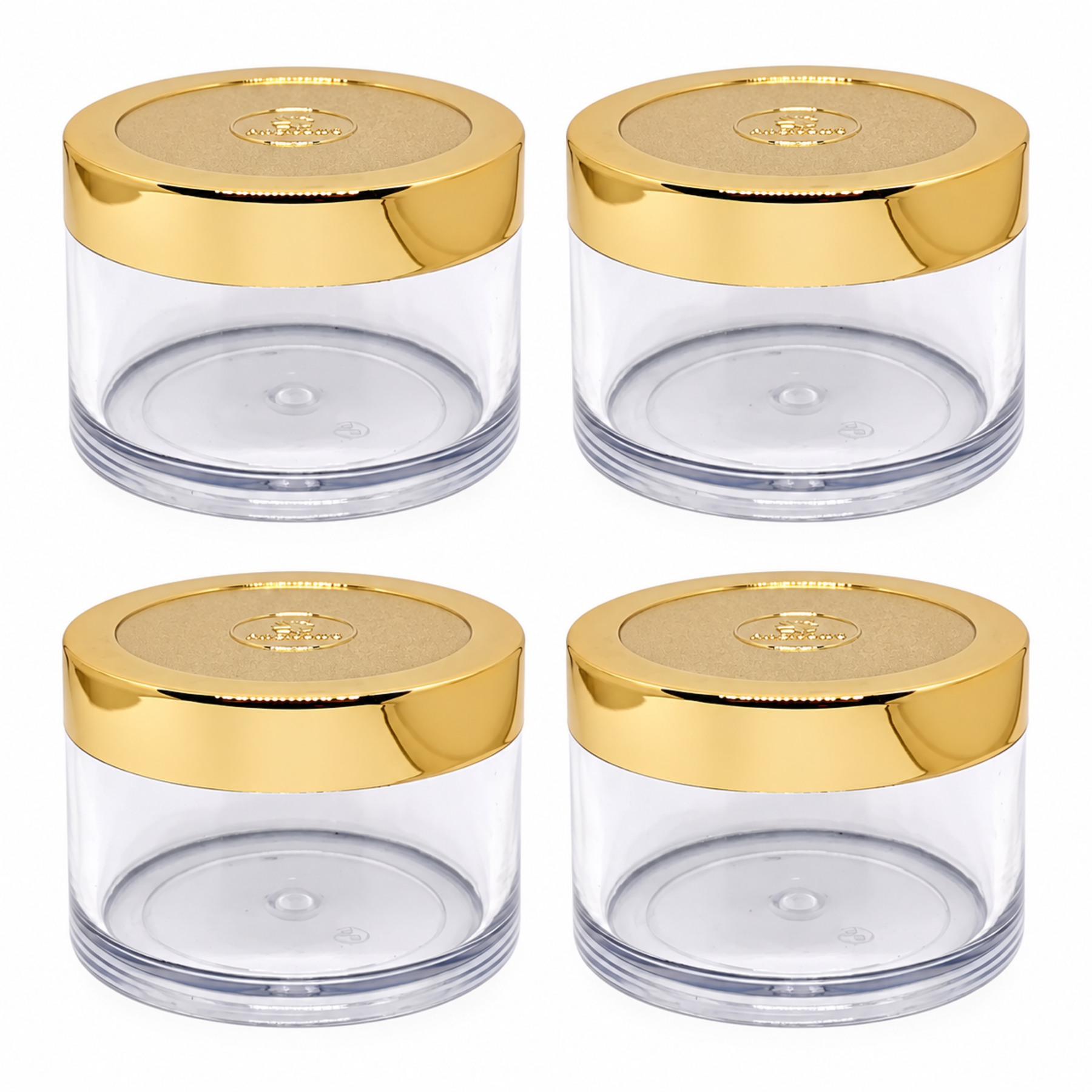 Empty Transparent San Jars with Golden Cap 15g
