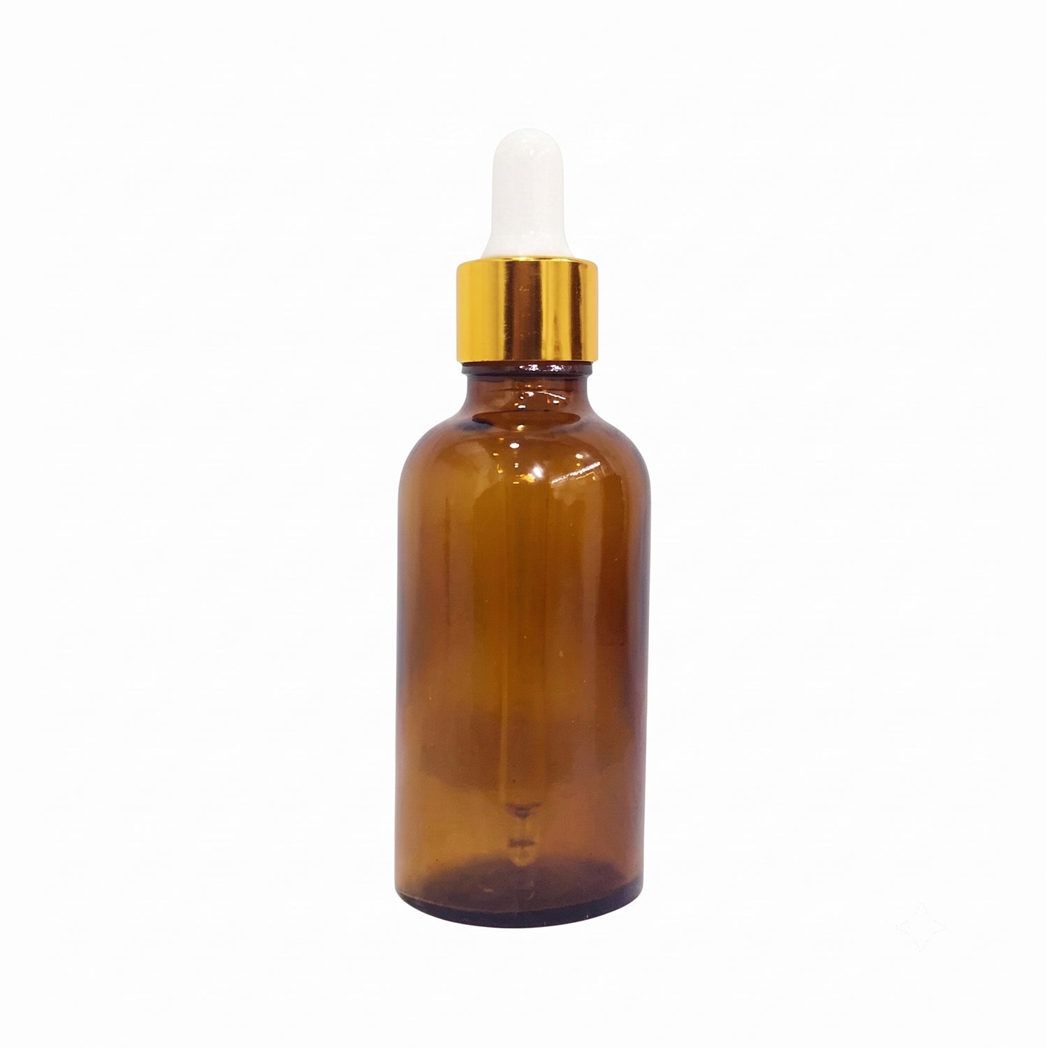 Glass Amber bottle with golden dropper & Funnel 18MM 50ML