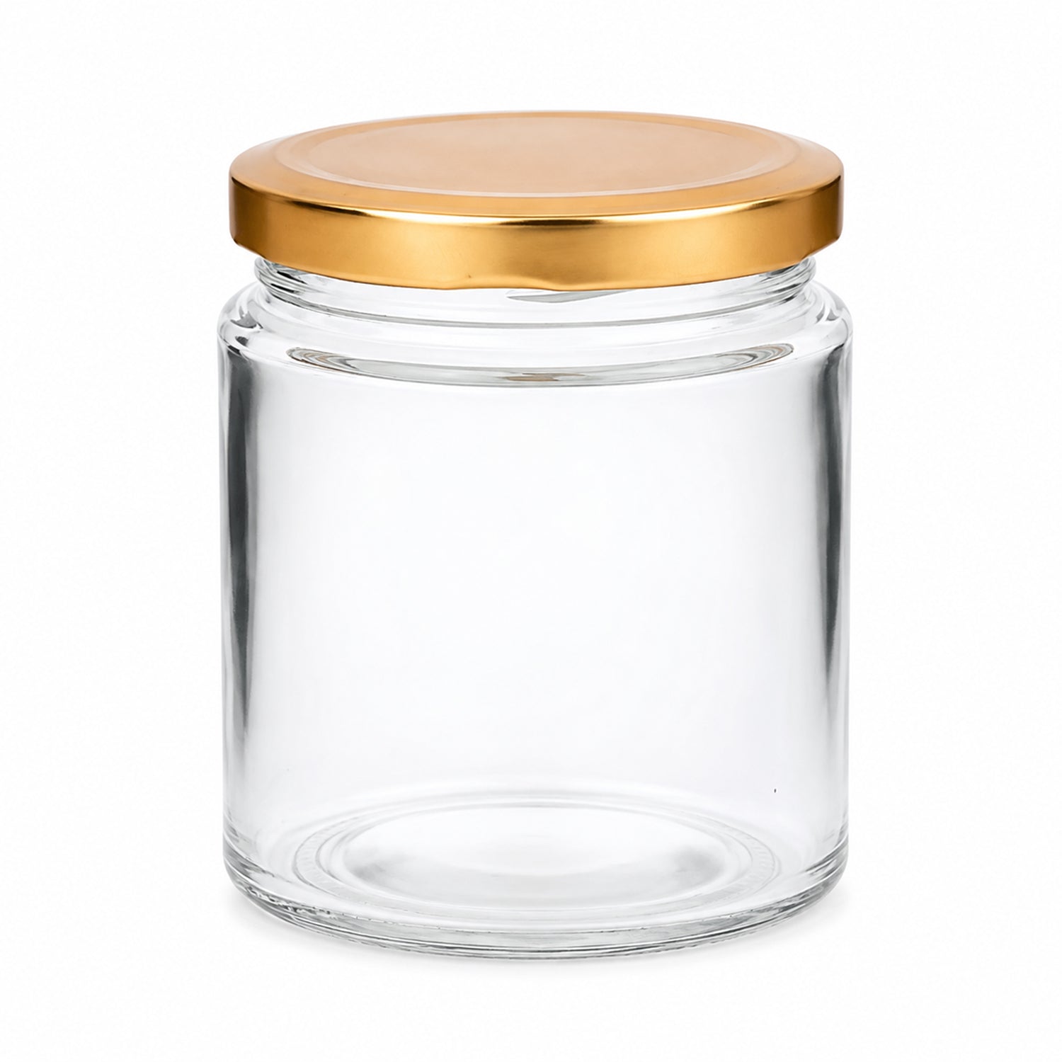 Glass jar with Golden lid