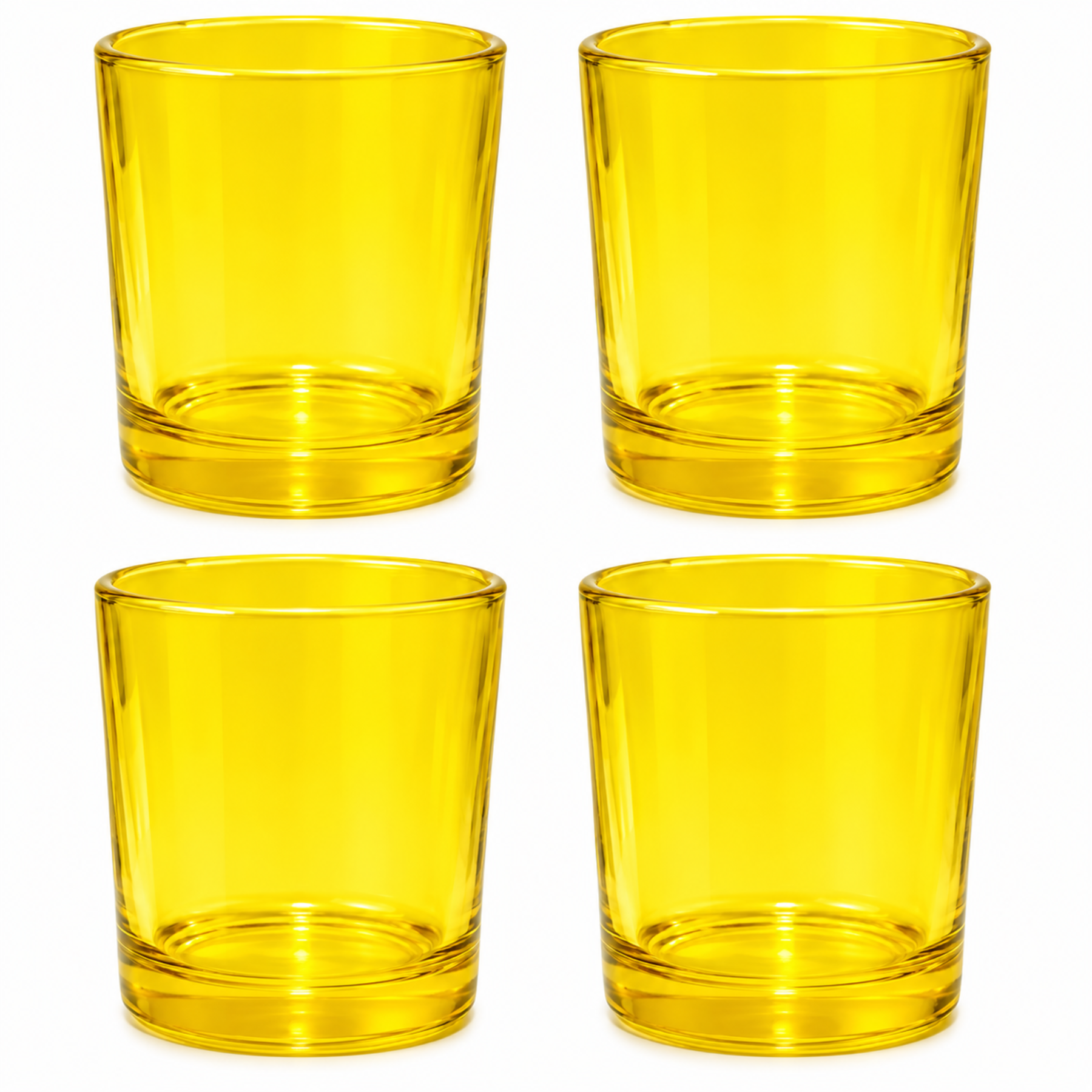 Yellow Glass Candle Jar