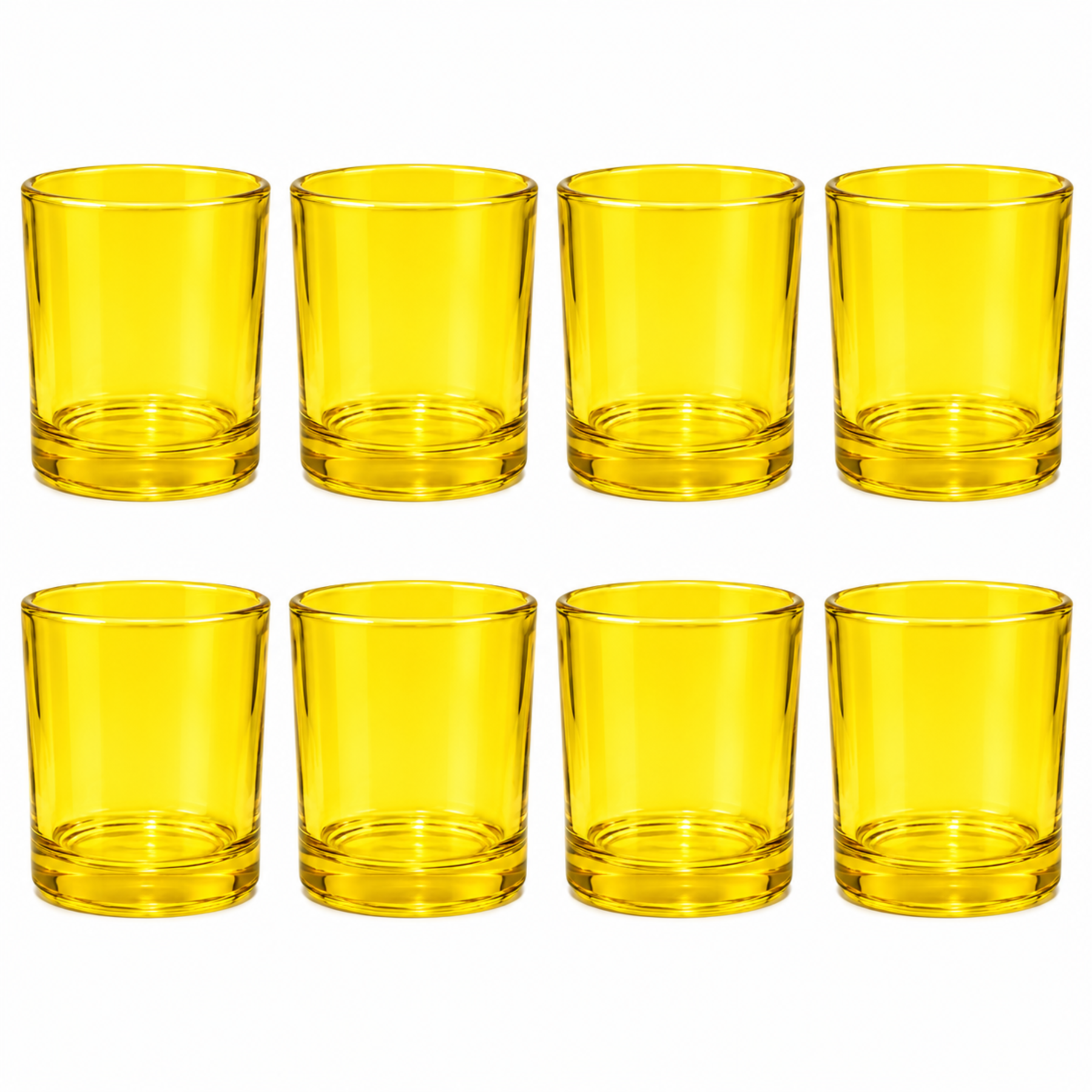 Yellow Glass Candle Jar