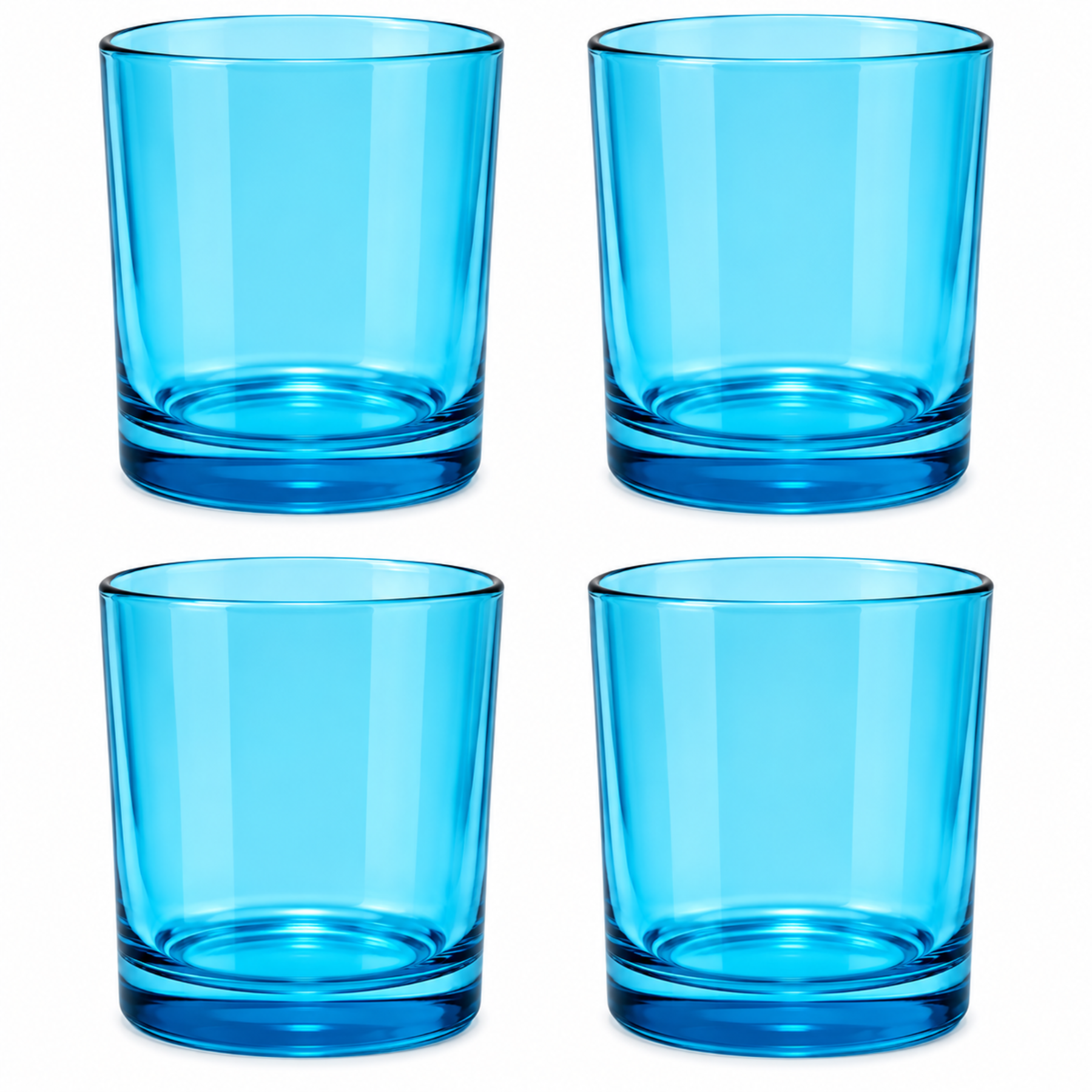 Blue glass candle jar