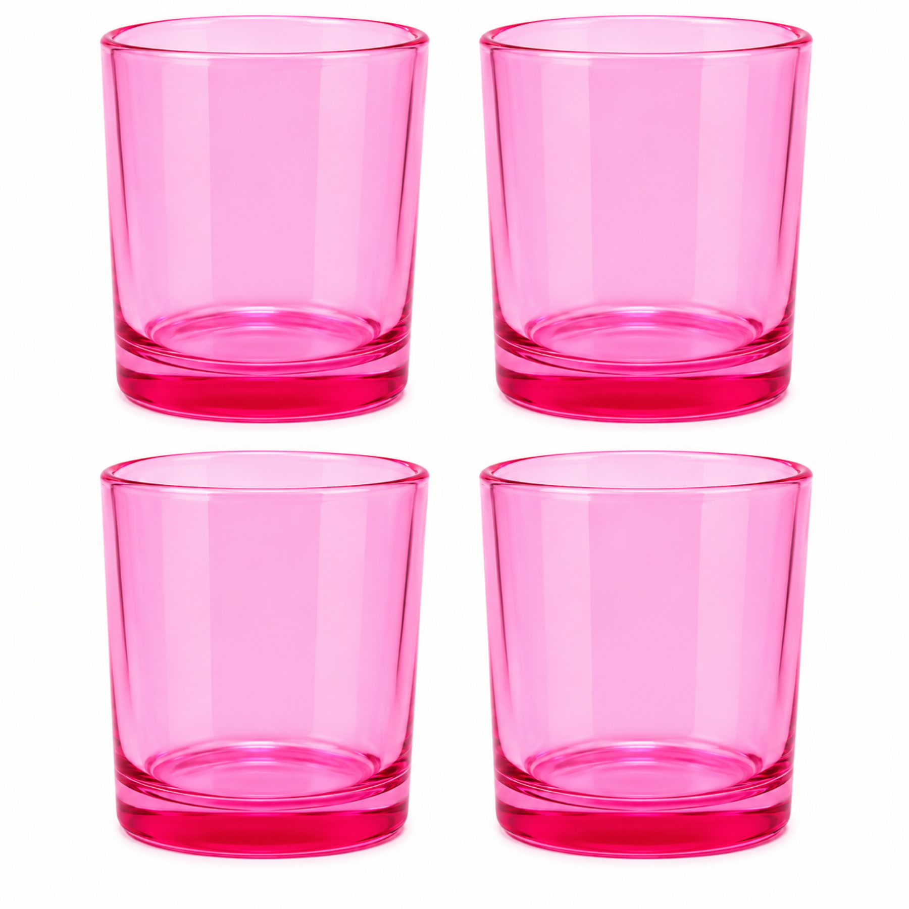 Pink Glass Candle Jar