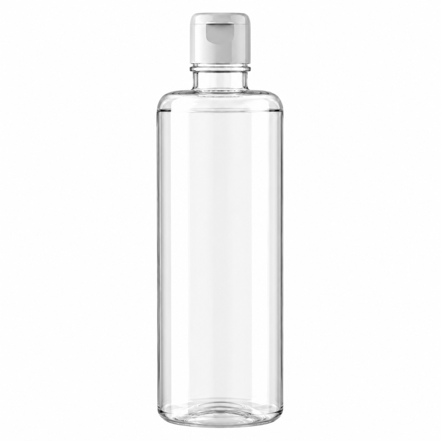 CLEAR PET BOTTLE WITH FLIPTOP CAP 500ML