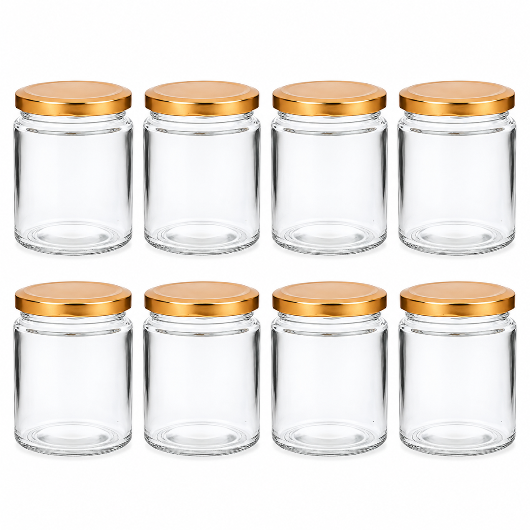 Glass jar with Golden lid