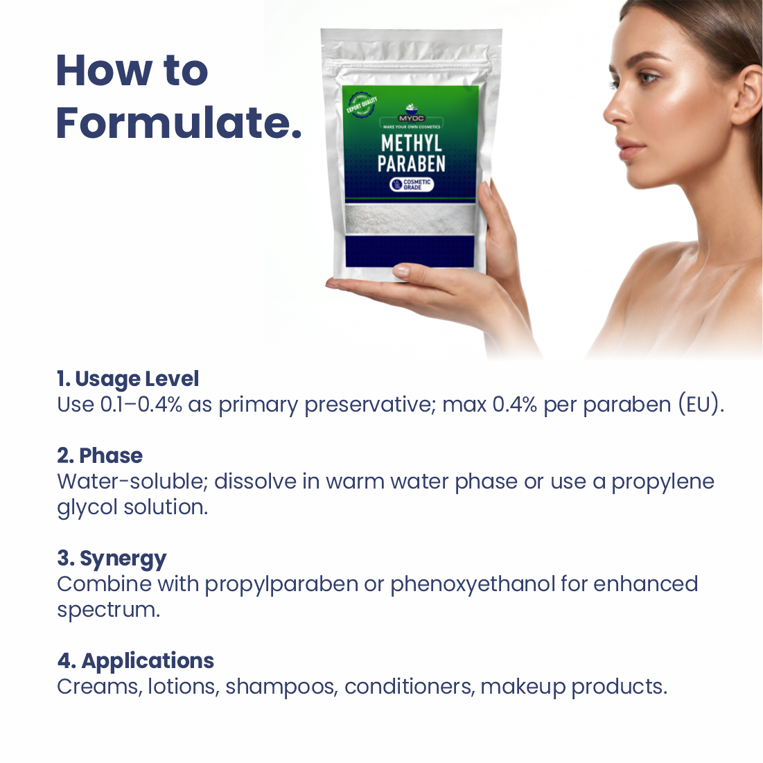Myoc Methyl Paraben Cosmetic Grade