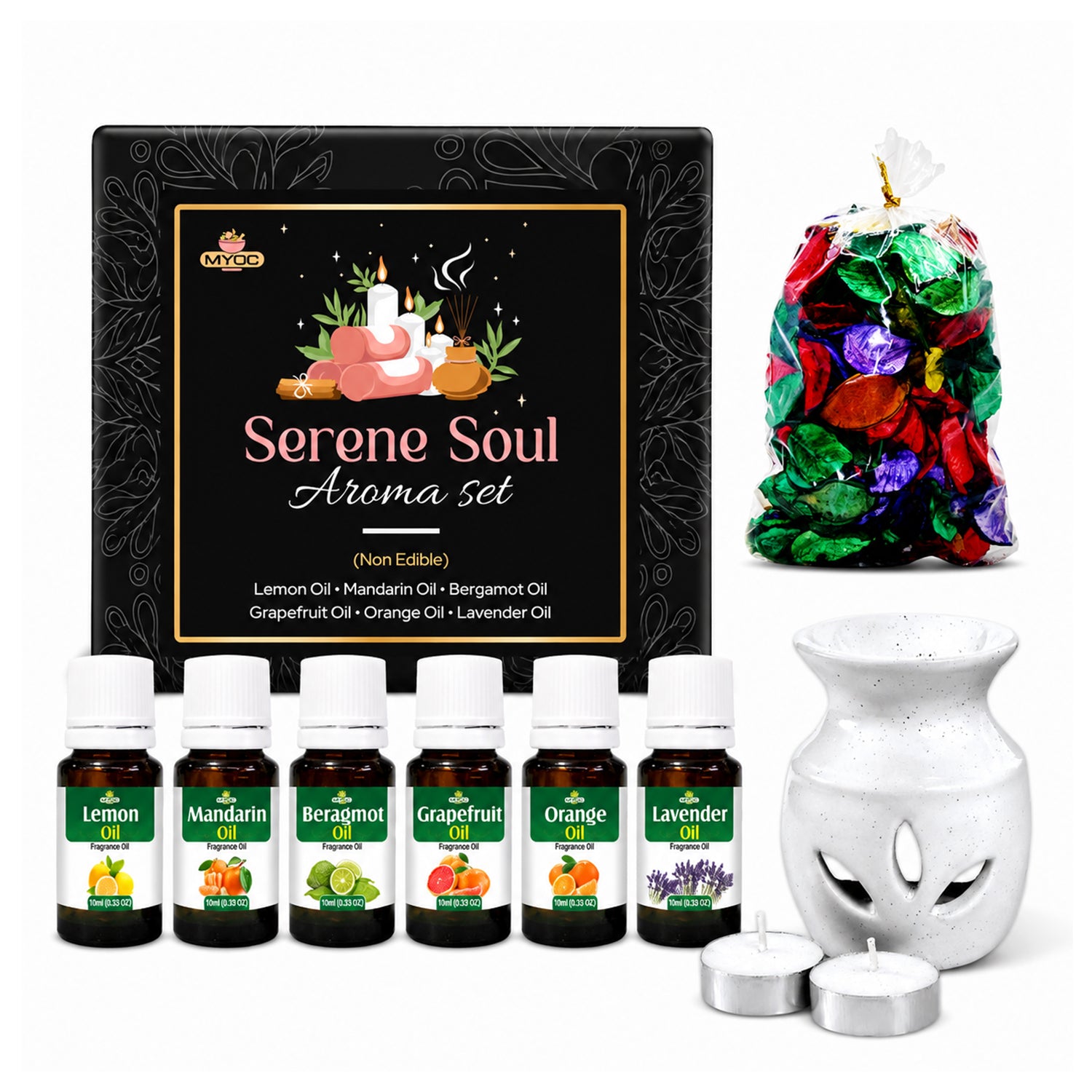 Serene Soul Aroma Set of 6 Gift Combo Kit