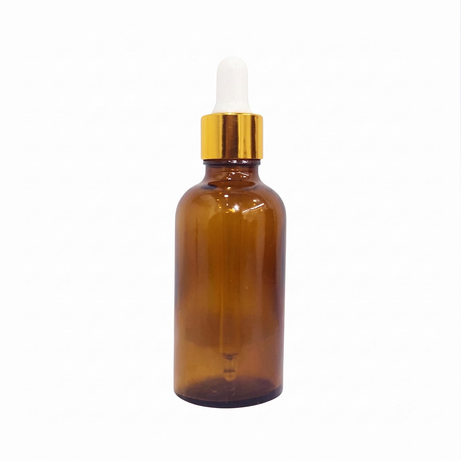 Shoprythm Glass Amber bottle with golden dropper & Funnel 18MM 100ML