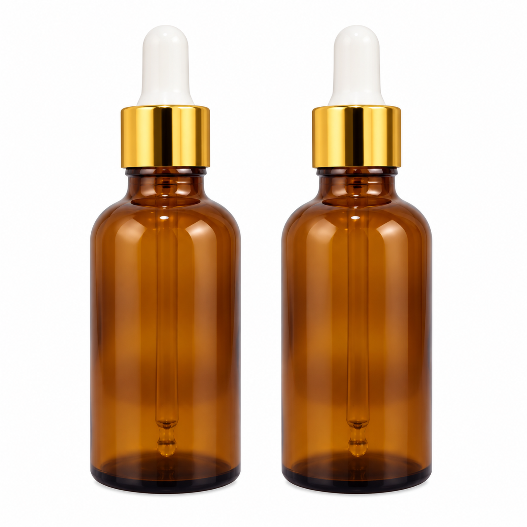 Shoprythm Glass Amber bottle with golden dropper & Funnel 18MM 100ML