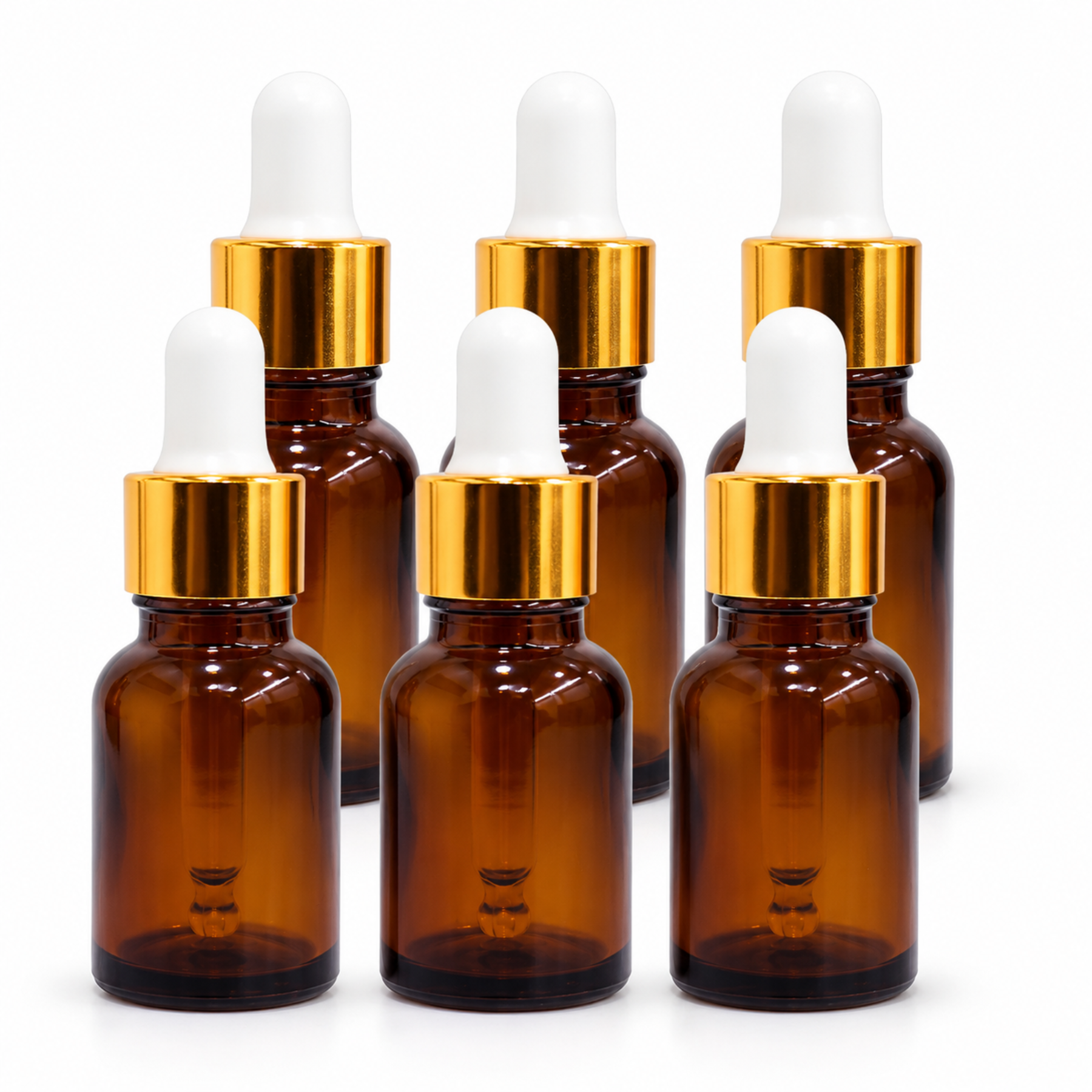 Shoprythm Glass Amber bottle with golden dropper & Funnel 18MM 10ML