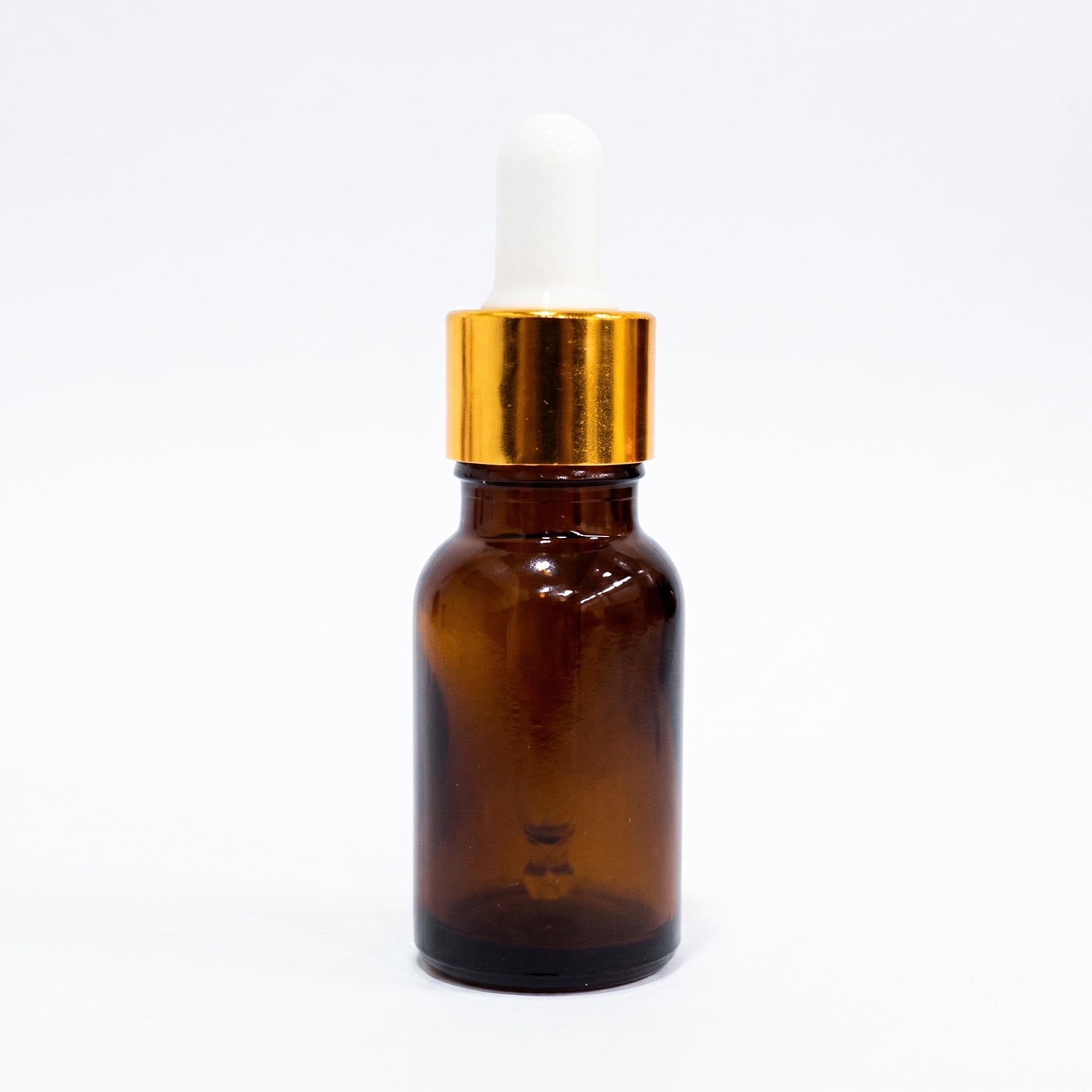 Shoprythm Glass Amber bottle with golden dropper & Funnel 18MM 15ML