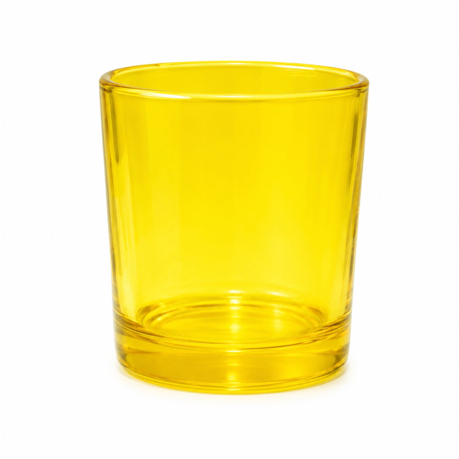Yellow Glass Candle Jar