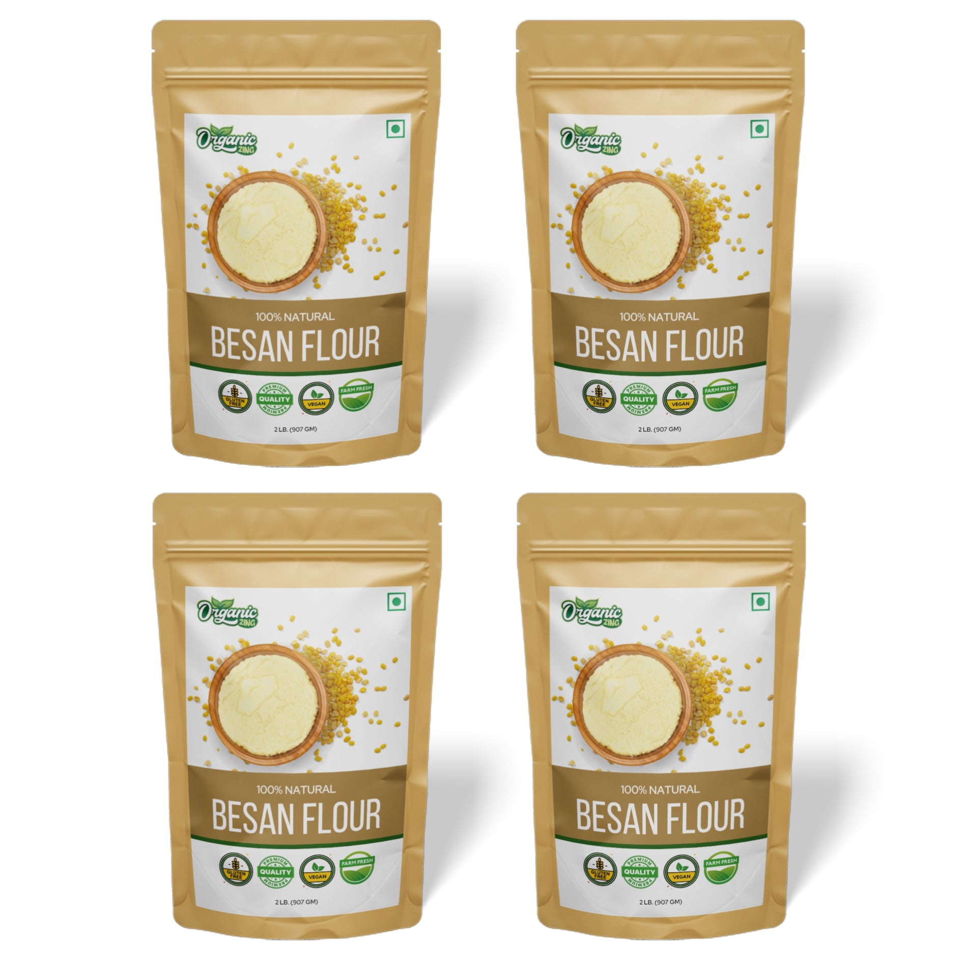 Organic Zing Organic Flours 907g / Pack of 4 Organic Zing Besan Flour