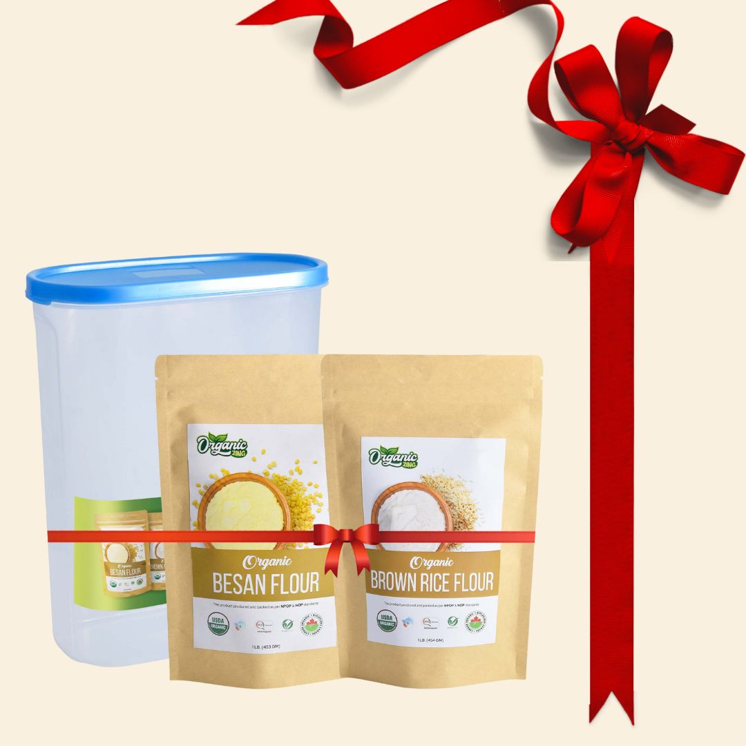 Organiczing Combo Kit Organiczing Combo Kit Organic Chana Besan & Brown Rice Flour Gift Kit With Attractive Jar