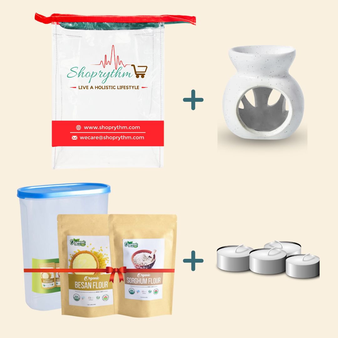 Organiczing Combo Kit Organiczing Combo Kit Organic Chana Besan & Sorghum Flour Gift Kit With Attractive Jar