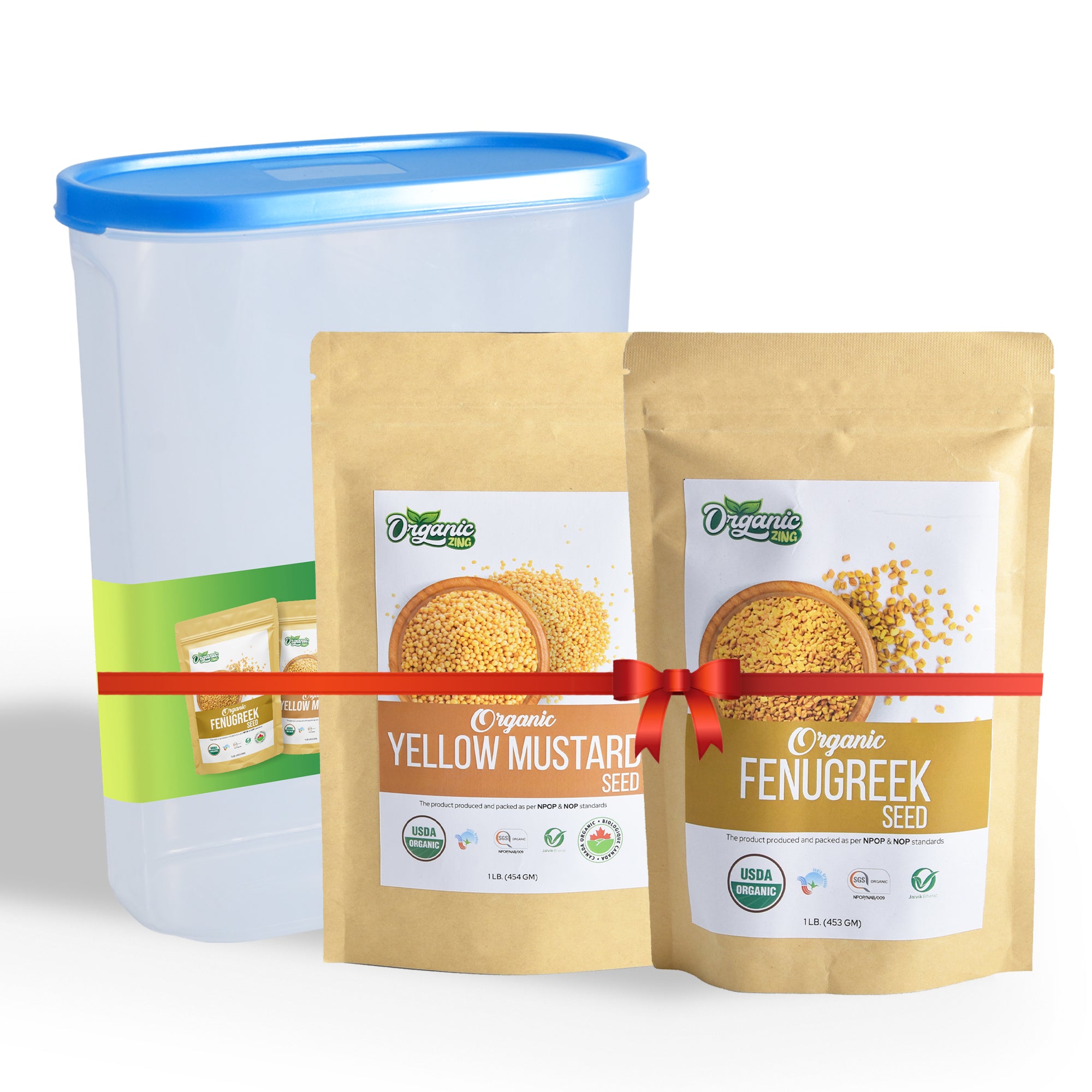 Organiczing Combo Kit Organiczing Combo Kit Organic Fenugreek Seed & Yellow Mustard Seed Gift Combo With Attractive Jar