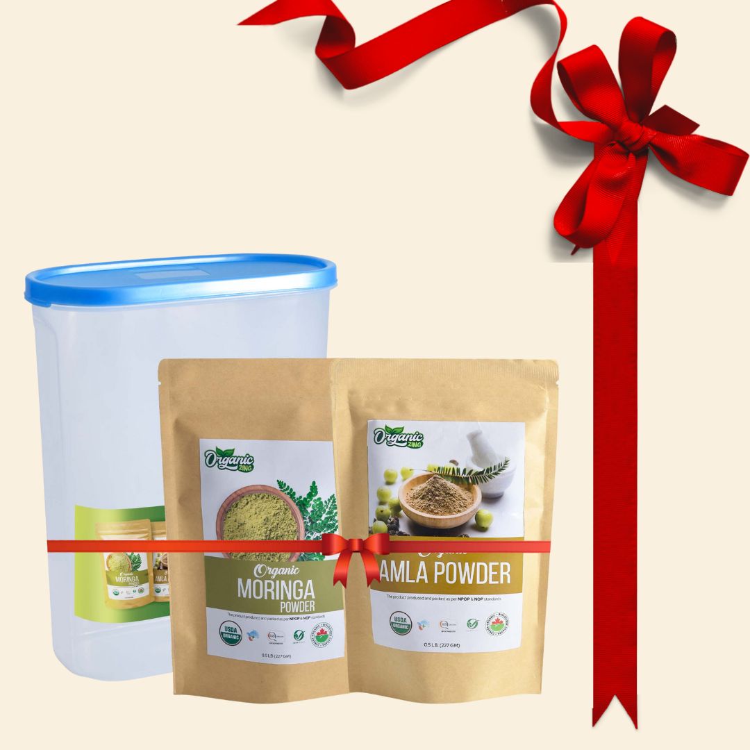 Organiczing Combo Kit Organiczing Combo Kit Organic Moringa Powder & Organic Amla Powder Gift Combo With Attractive Jar