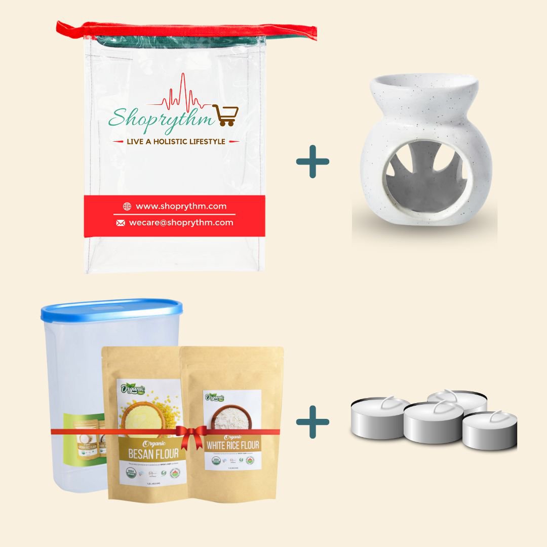 Organiczing Combo Kit Organiczing Combo Kit Organic Zing Chana Besan & White Rice Flour Gift Combo With Attractive Jar