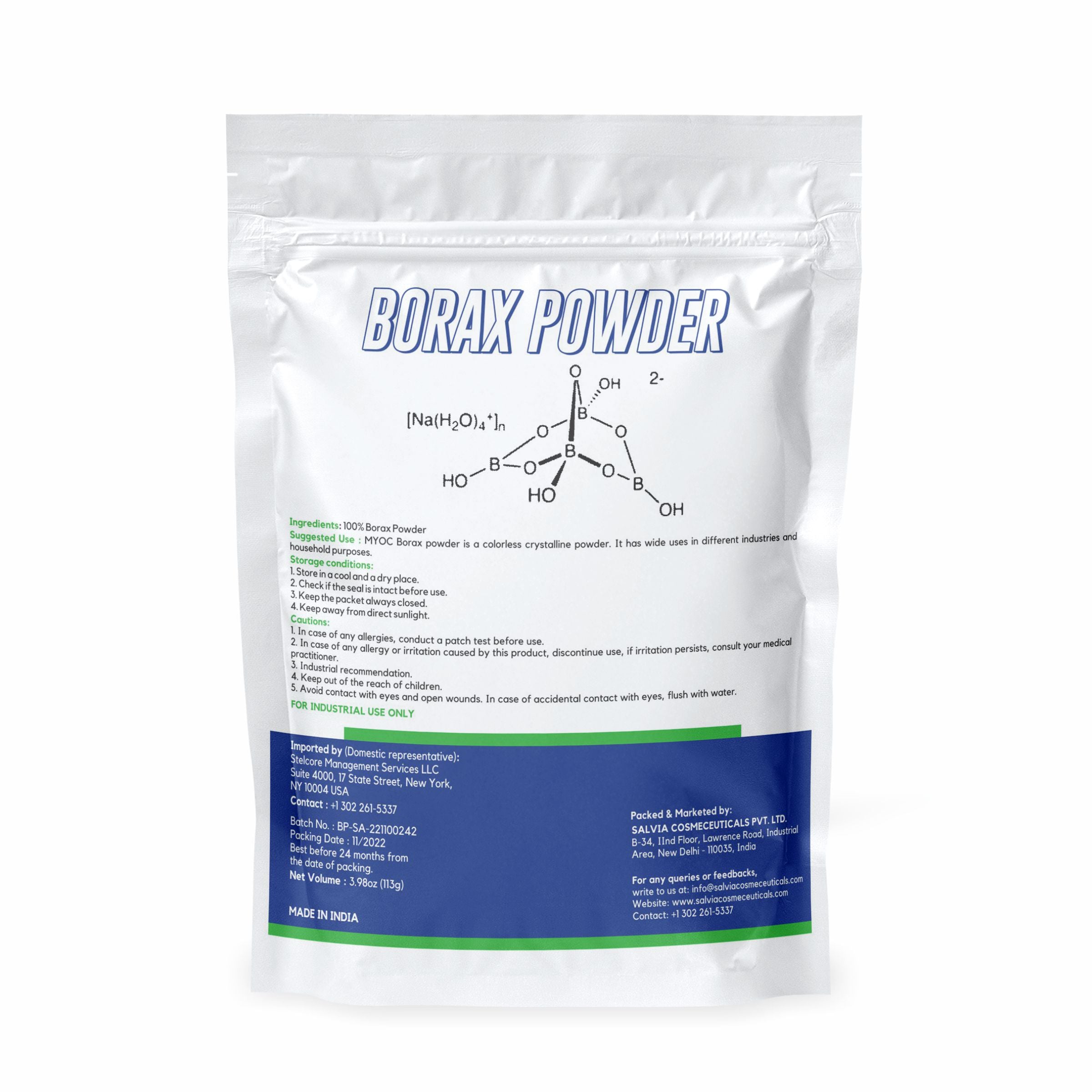Salvia Cosmetic Raw Material Borax Powder