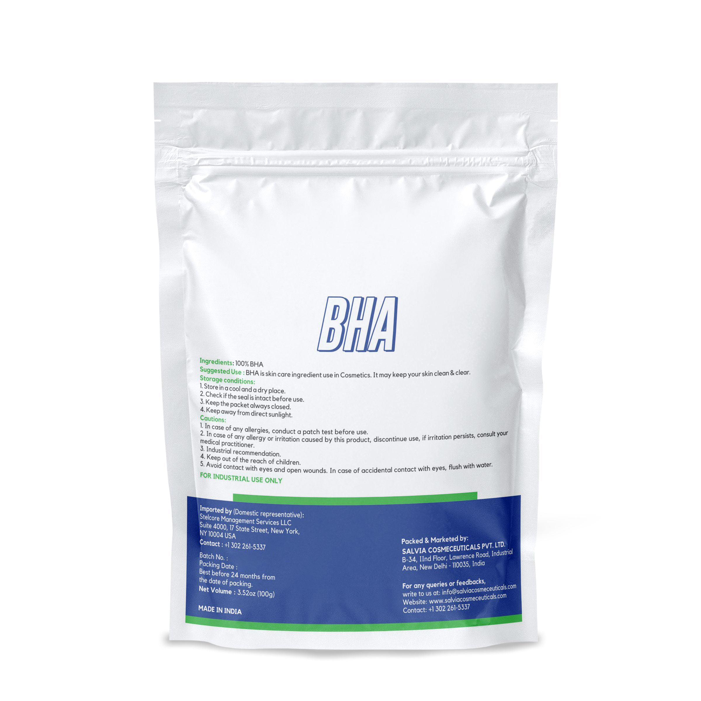 Salvia Cosmetic Raw Material,Emollients 100g BHA Powder