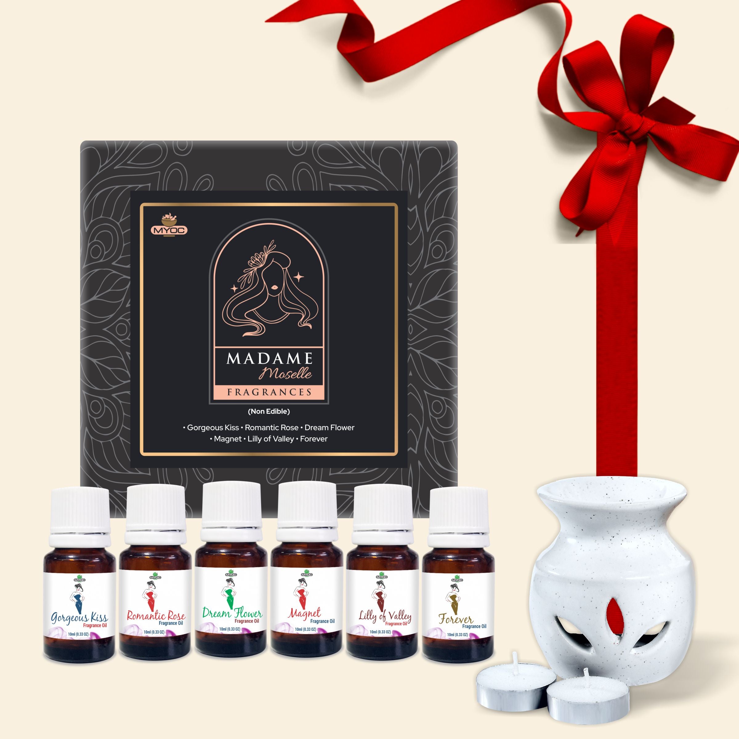 Salvia Gifts,Fragrances Oil Set,Aromatherapy Combo Valentines Day Aroma Diffuser Gift Combo Kit
