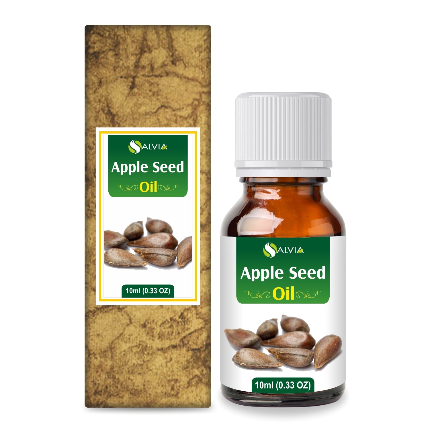 Salvia Natural Carrier Oils 10ml Apple Seed Oil (Pyrus-Malus) 100% Natural Pure Carrier Oil