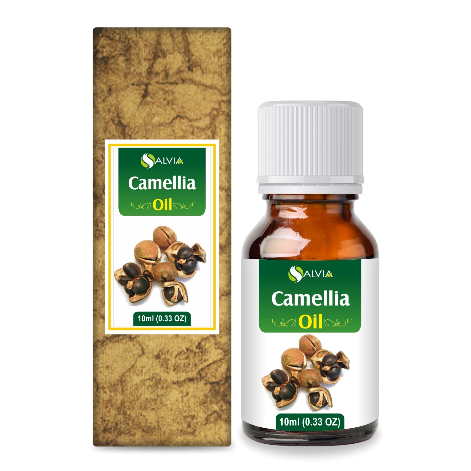 Salvia Natural Carrier Oils 10ml Camellia Oil (Camellia oleifera) Pure & Natural Carrier Oil