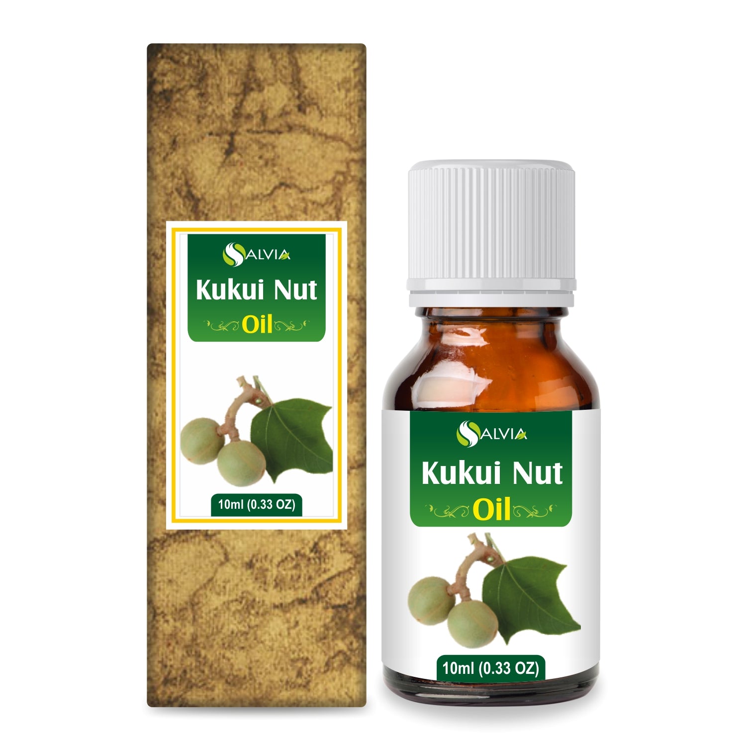 Salvia Natural Carrier Oils,Anti Ageing,Anti-ageing Oil 10ml Kukui Nut (Aleurites Moluccans) Oil 100% Natural Pure Carrier Oil