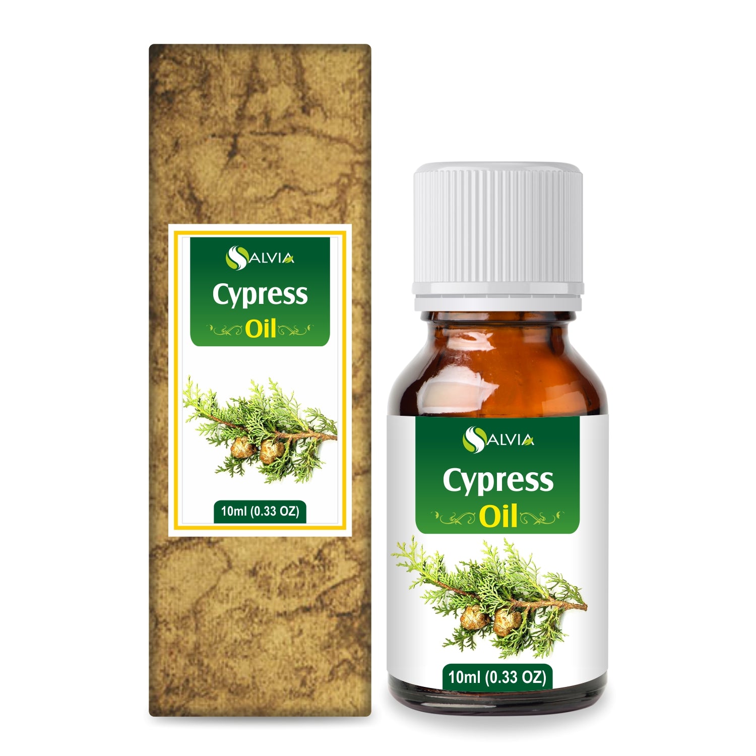 Salvia Natural Carrier Oils,Greasy Oil,Acne,Anti-acne Oil,Oil for Greasy hair 10ml Cypress Oil (Cupressus sempervirens) 100% Natural Pure Essential Oil