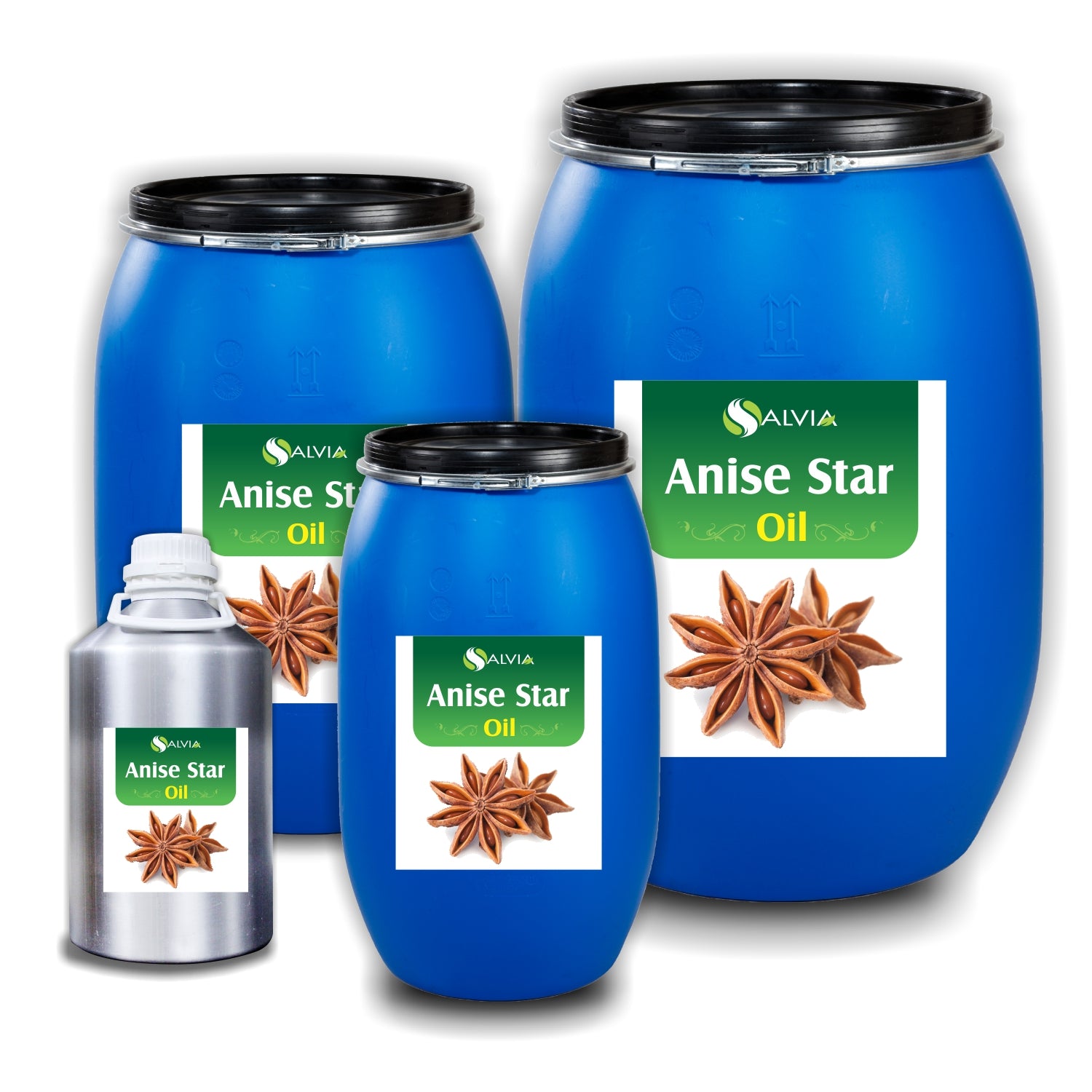 Salvia Natural Essential Oils 1000ml Anise Star Essential Oil, 100% Pure Undiluted & Natural, For Aromatherapy, Eases Cough & Cold, Reduces Tension, Diminishes Acne