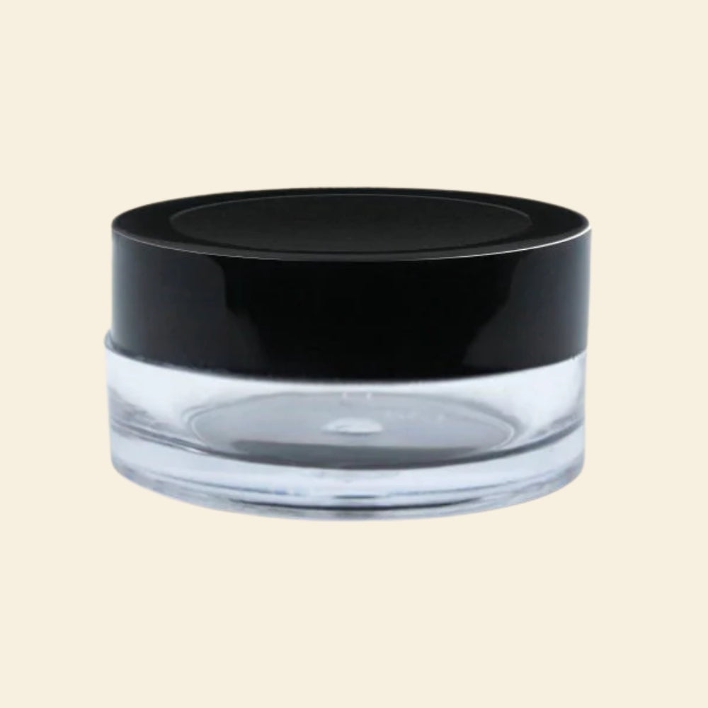 Shoprythm Cosmetic Jar Empty Transparent Acrylic San Jars with Black Cap