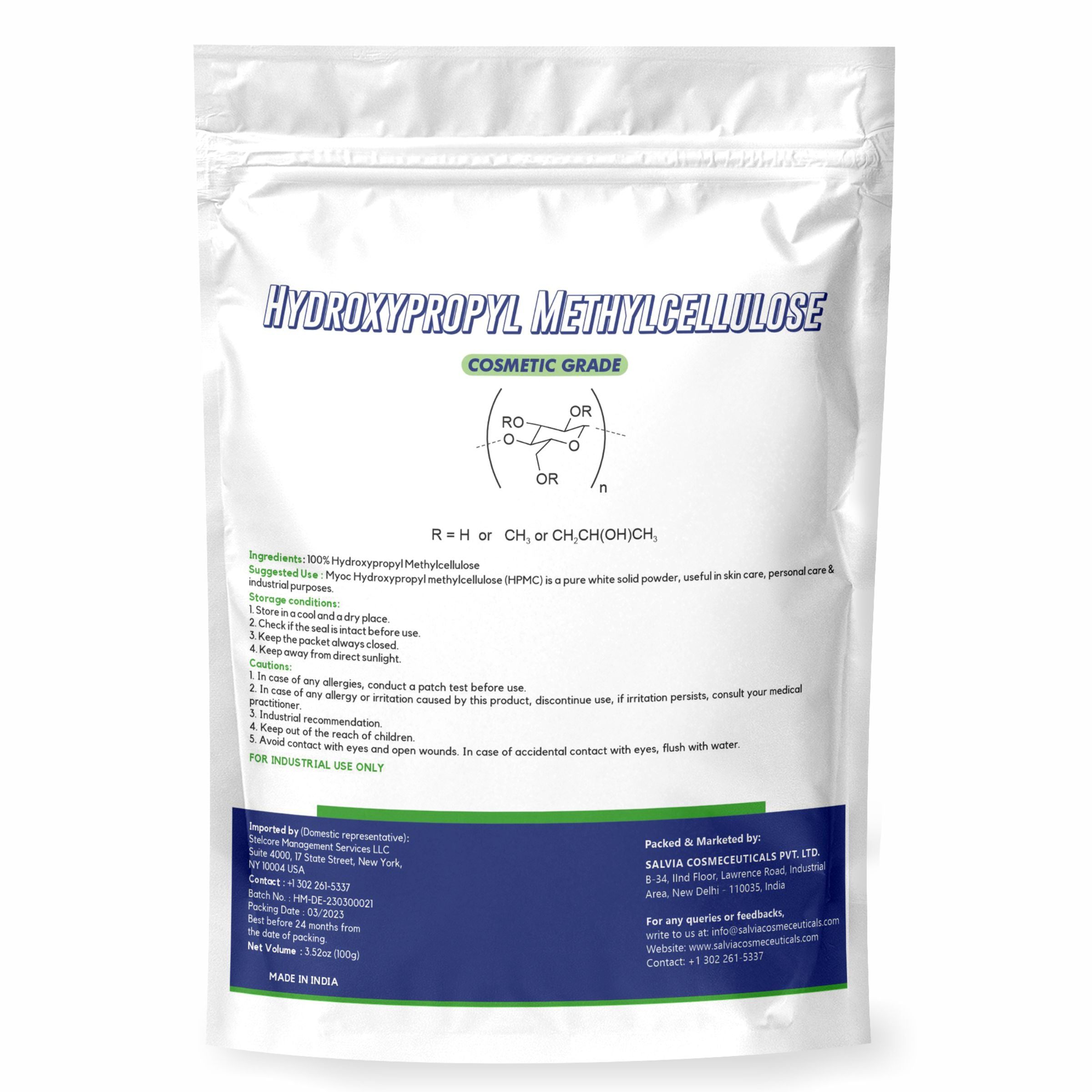 Shoprythm Cosmetic Raw Material,Cosmetic Raw Materials 100g Hydroxypropyl Methylcellulose (HPMC)