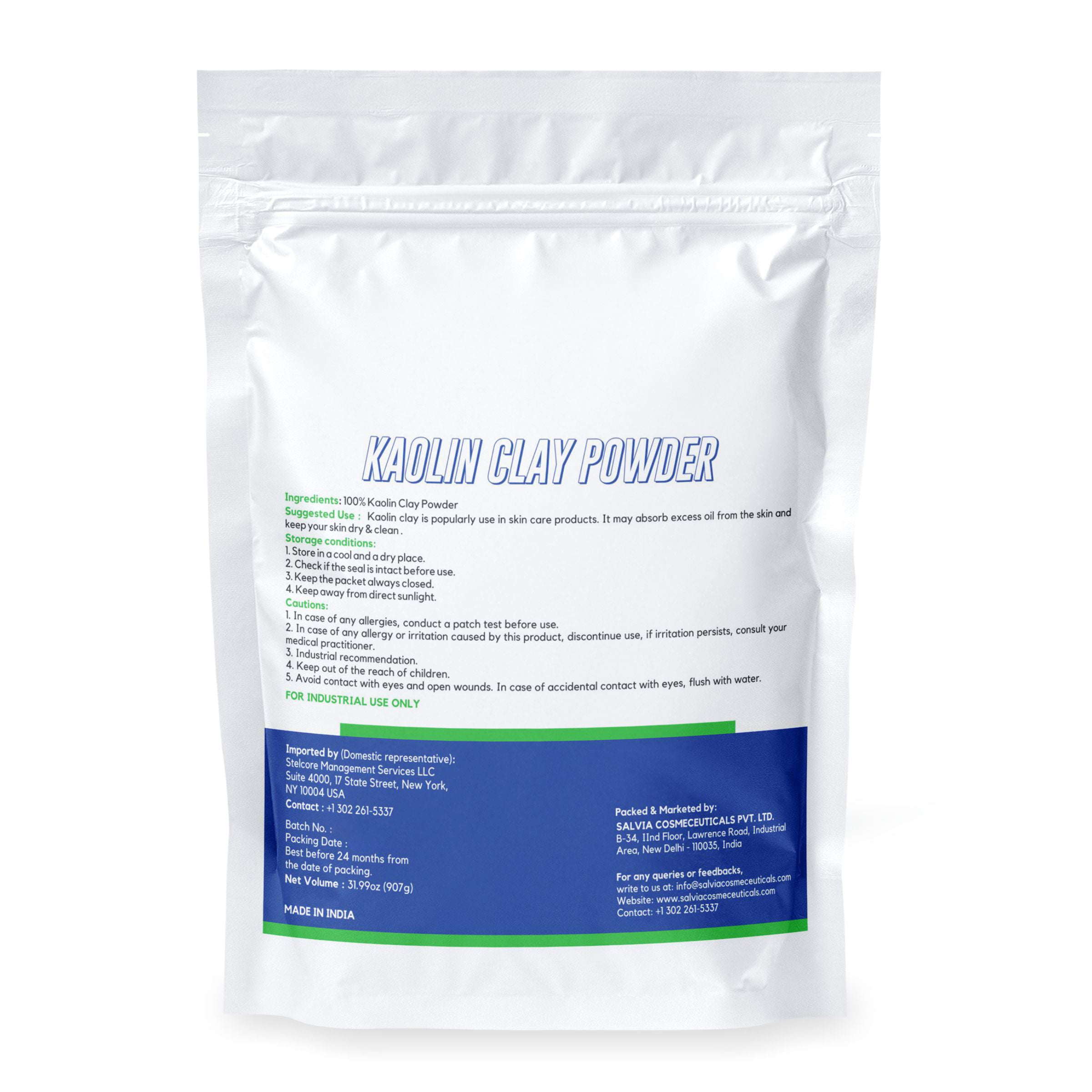 Shoprythm Cosmetic Raw Material,Cosmetic Raw Materials 707g Kaolin Clay Powder