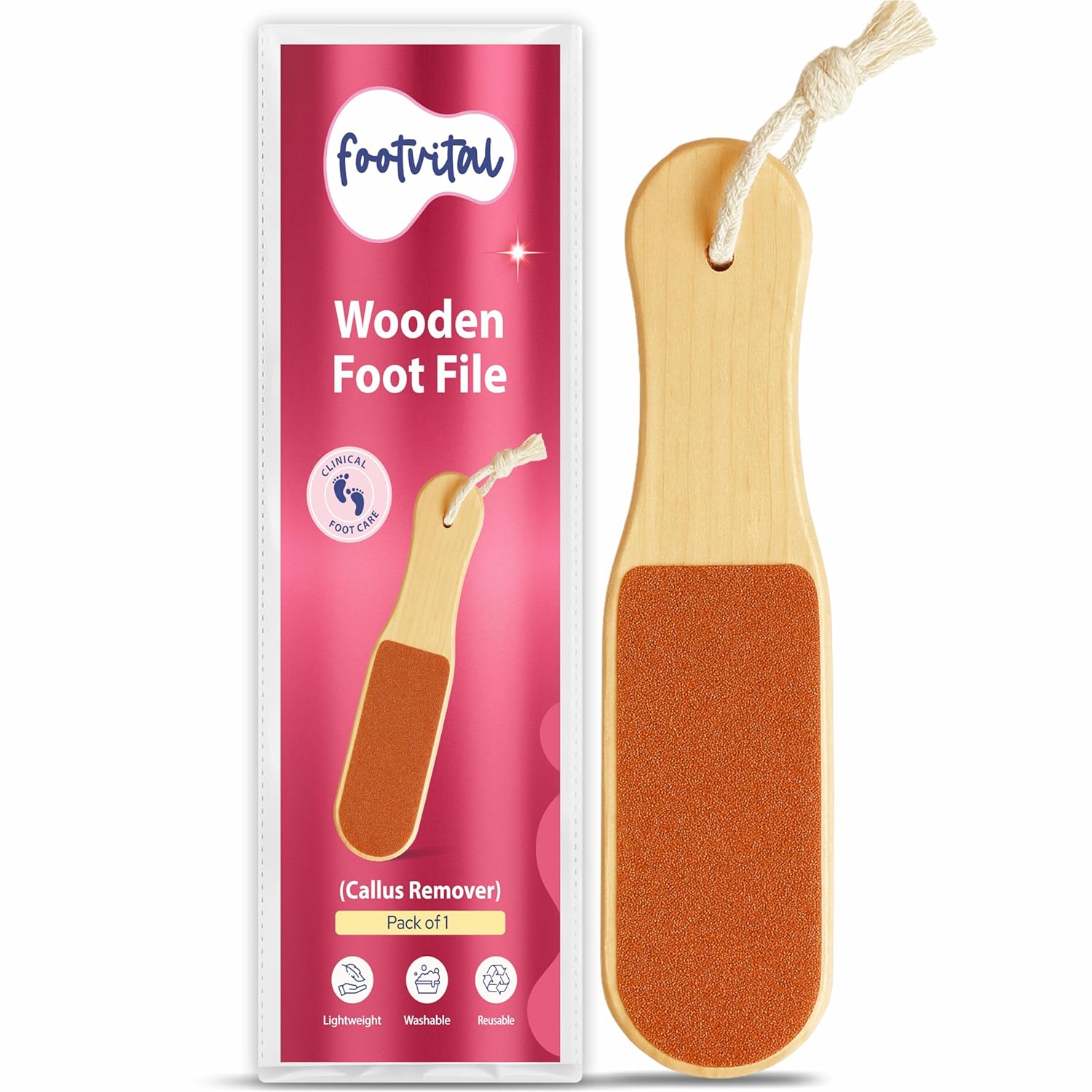 Shoprythm footvital Wooden Foot Scrubber