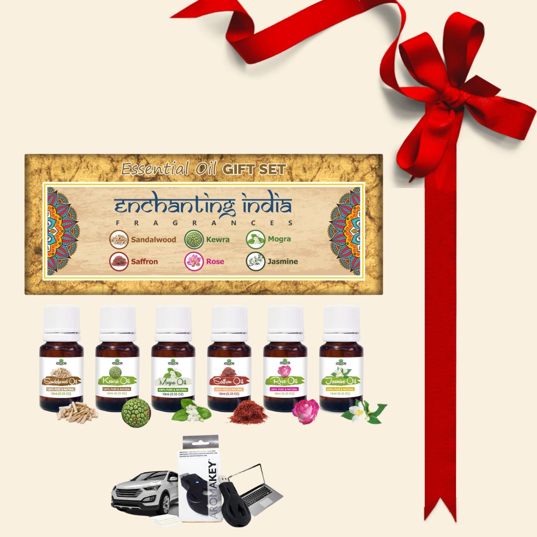 Shoprythm Gifts,Fragrances Oil Set,Aromatherapy Combo ENCHANTING INDIA Diffuser Gift Combo Kit With Aroma Key
