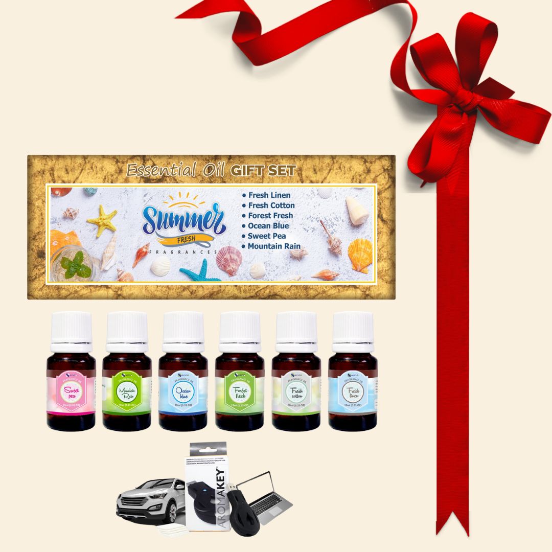 Shoprythm Gifts,Fragrances Oil Set,Aromatherapy Combo SUMMER FRESH Diffuser Gift Combo Kit With Aroma Key