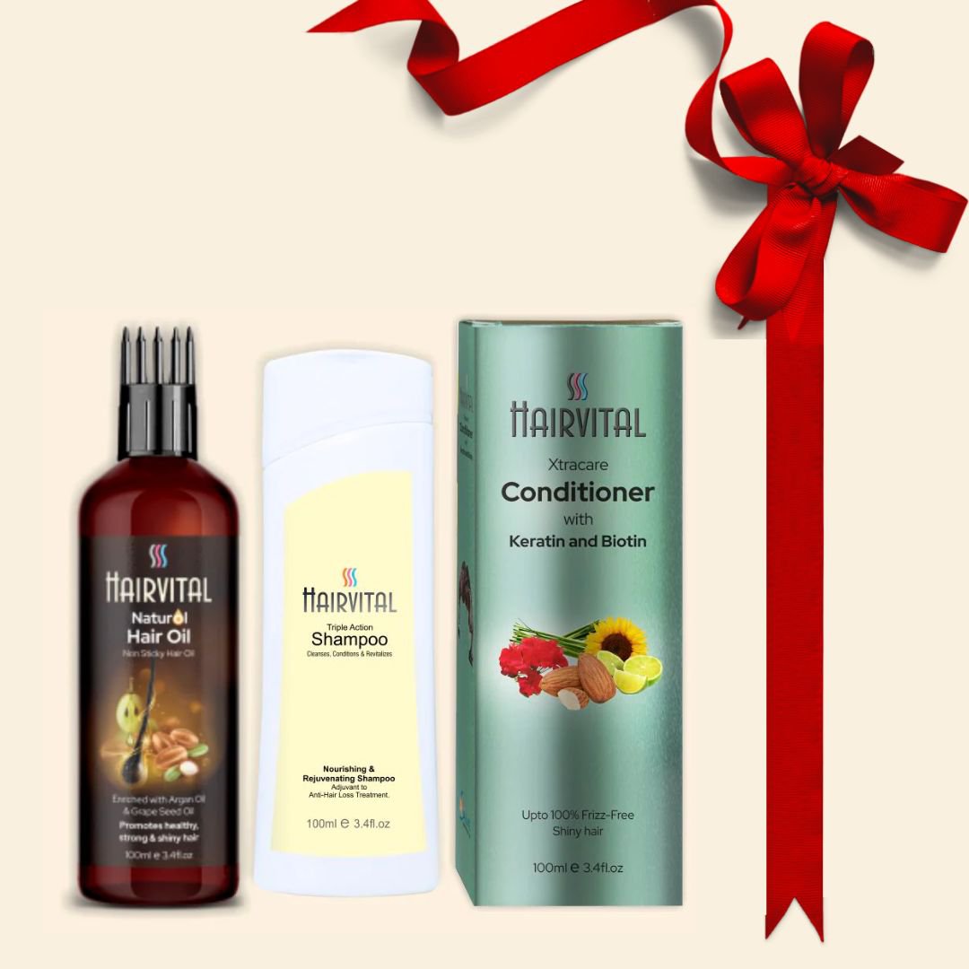 Shoprythm Hairvital, Dry Hair,Anti hair fall oil,Hair Care Combo Hairvital Trio Gift Combo Kit