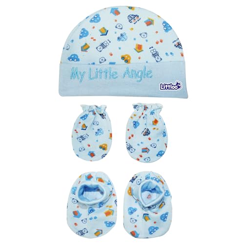 Shoprythm Littloo Baby Cap, Mittens, and Booties Set