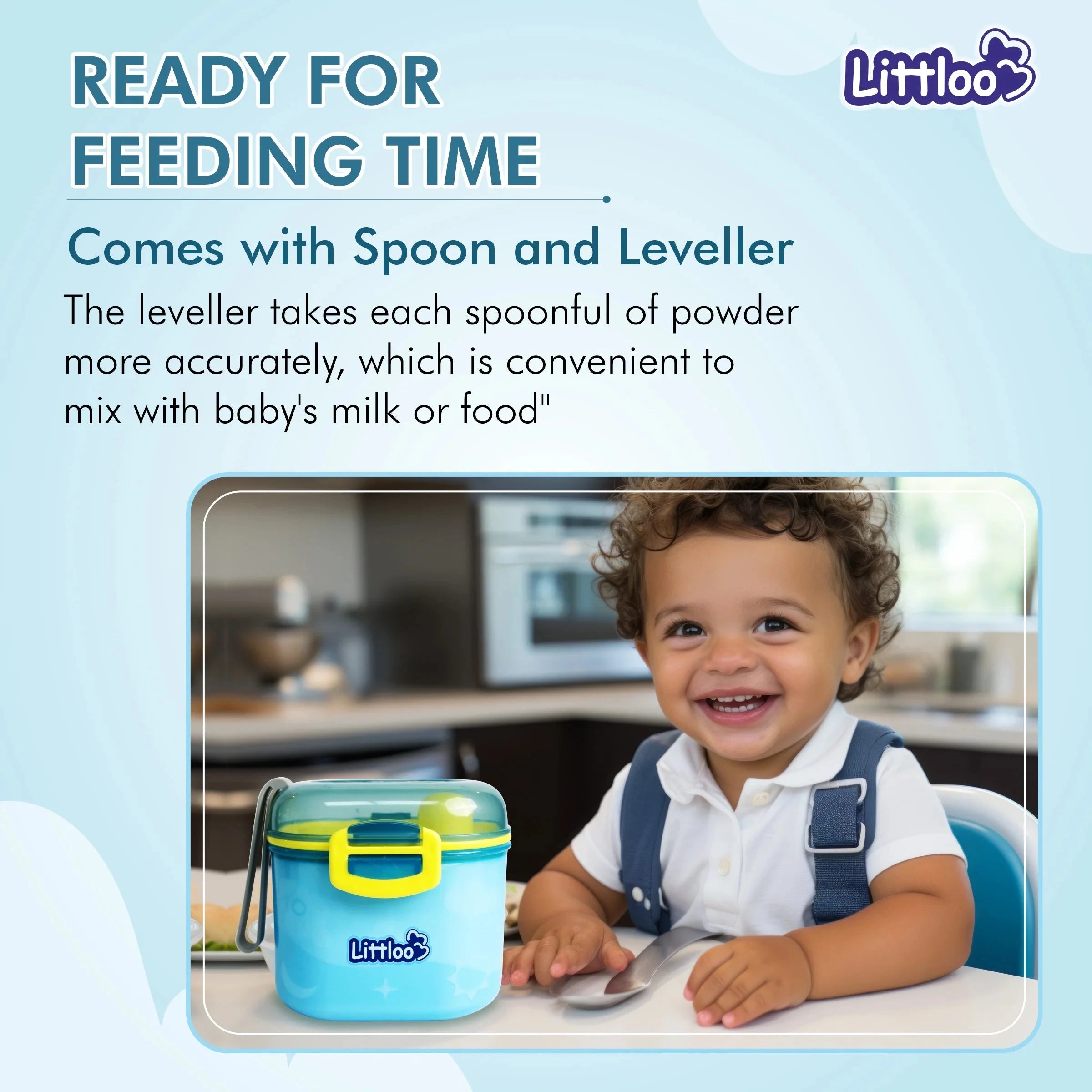 Shoprythm Littloo Baby Formula Box with Spoon and Fork