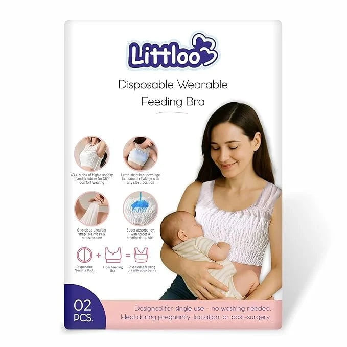 Shoprythm Littloo Pack of 2 Littloo Disposable Wearable Feeding Bra