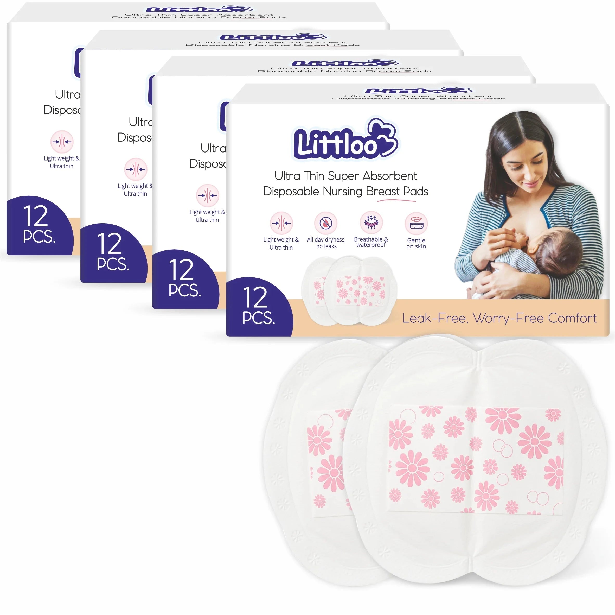 Shoprythm Littloo Pack of 48 Breast Pads