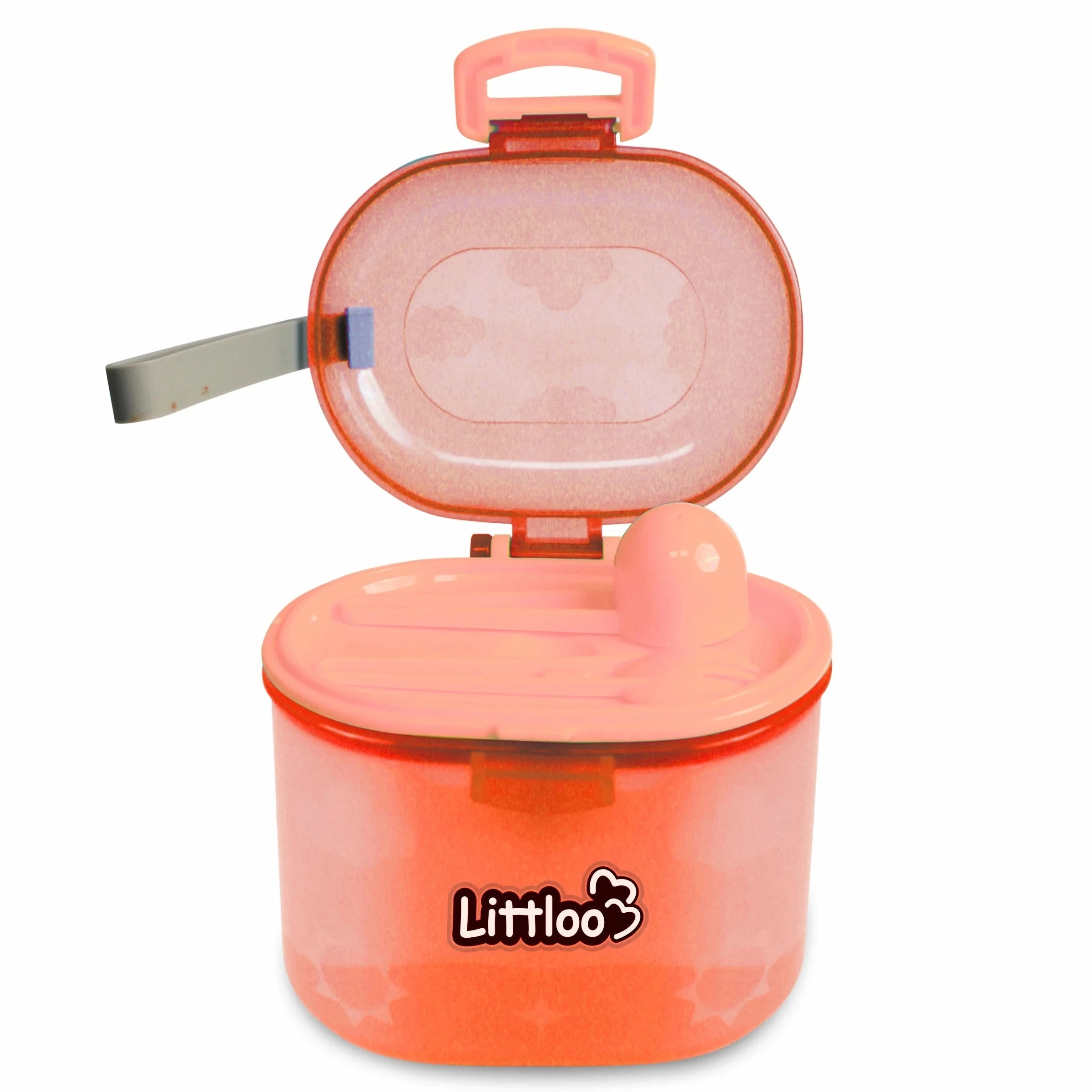 Shoprythm Littloo Pink Baby Formula Box with Spoon and Fork