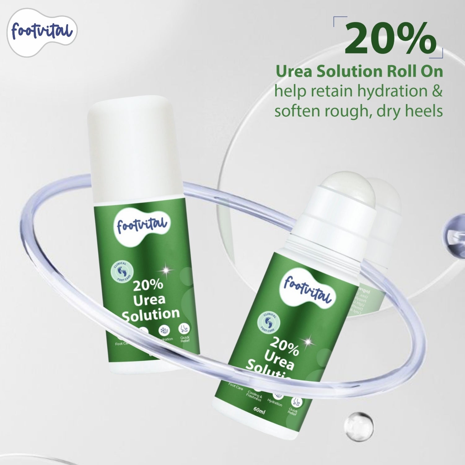 Shoprythm New Arrival,footvital Roll on 20% urea solution