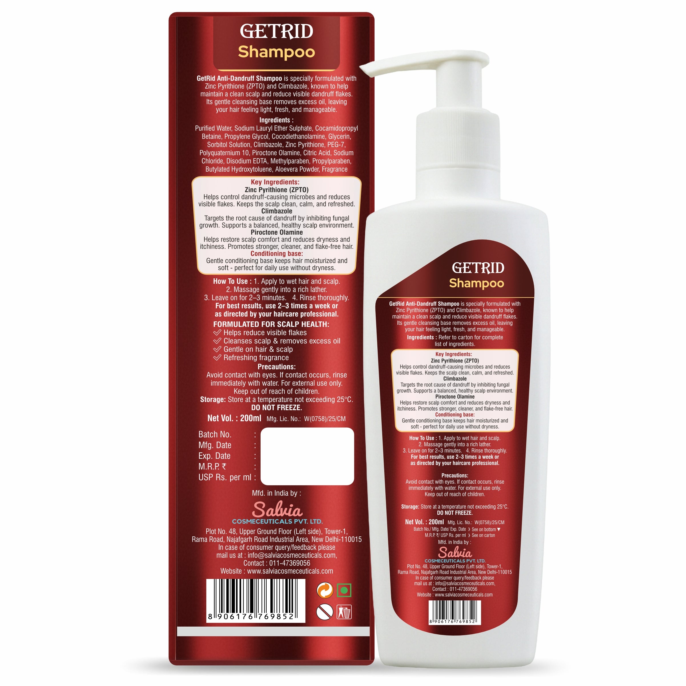 Shoprythm New Arrival Getrid anti dandruff shampoo